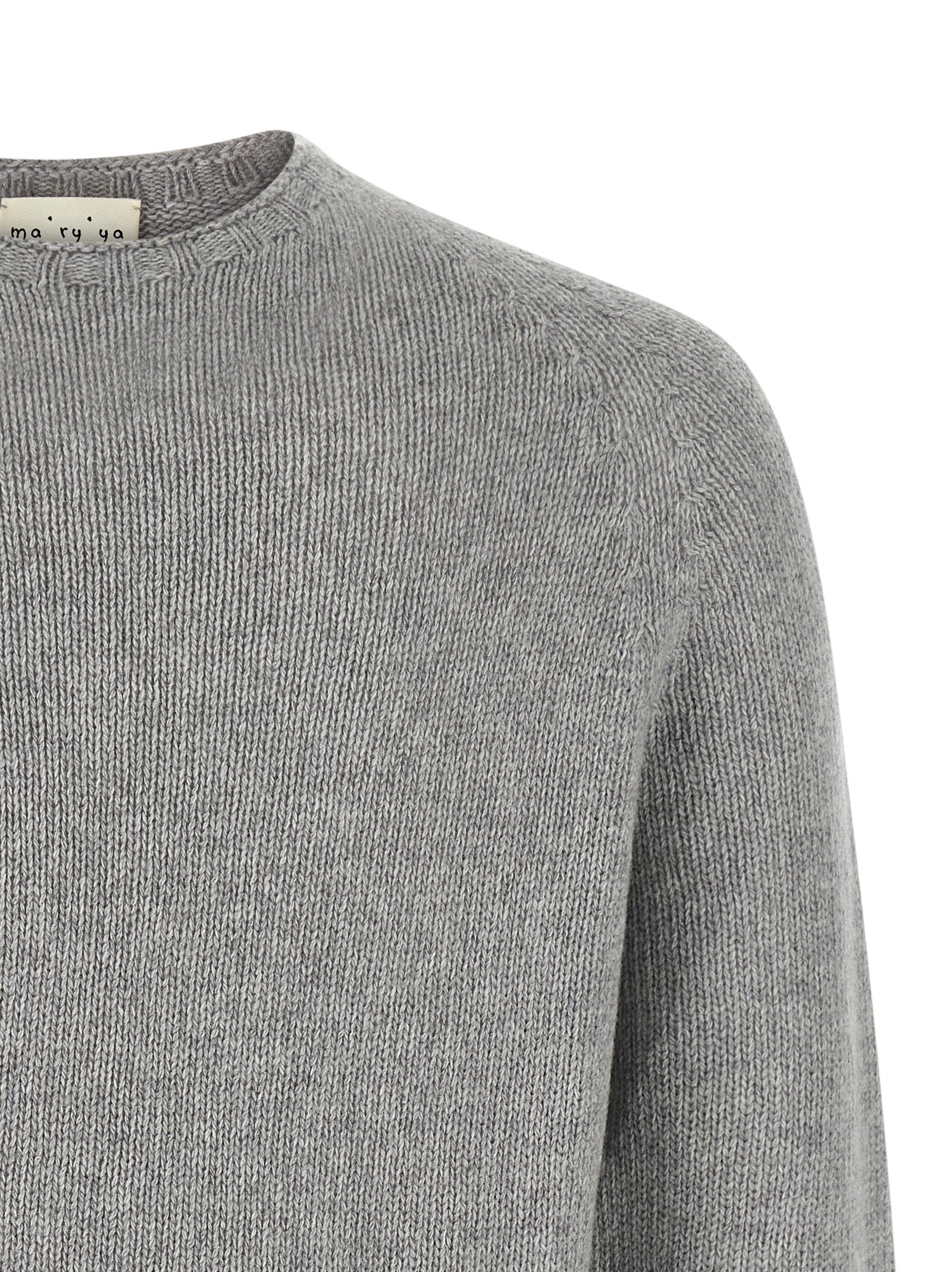 MA'RY'YA Gray Virgin Wool Cardigan