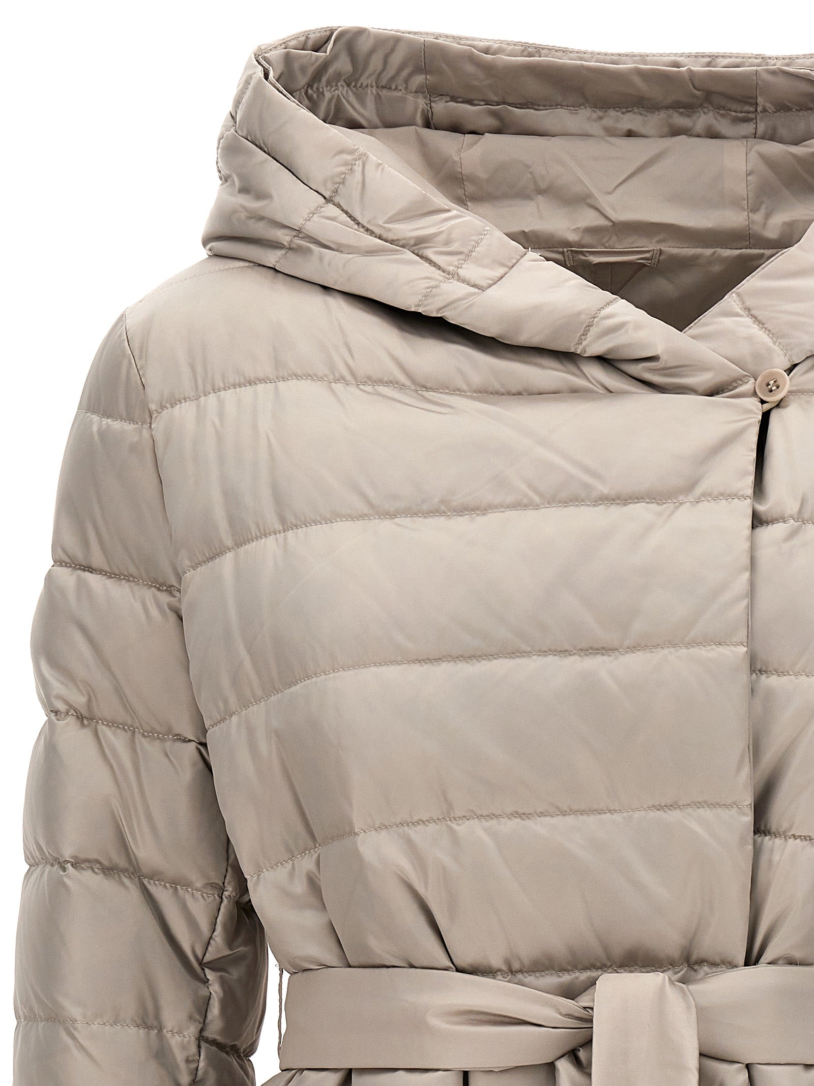 Max Mara White Polyamide Full-Length Jacket