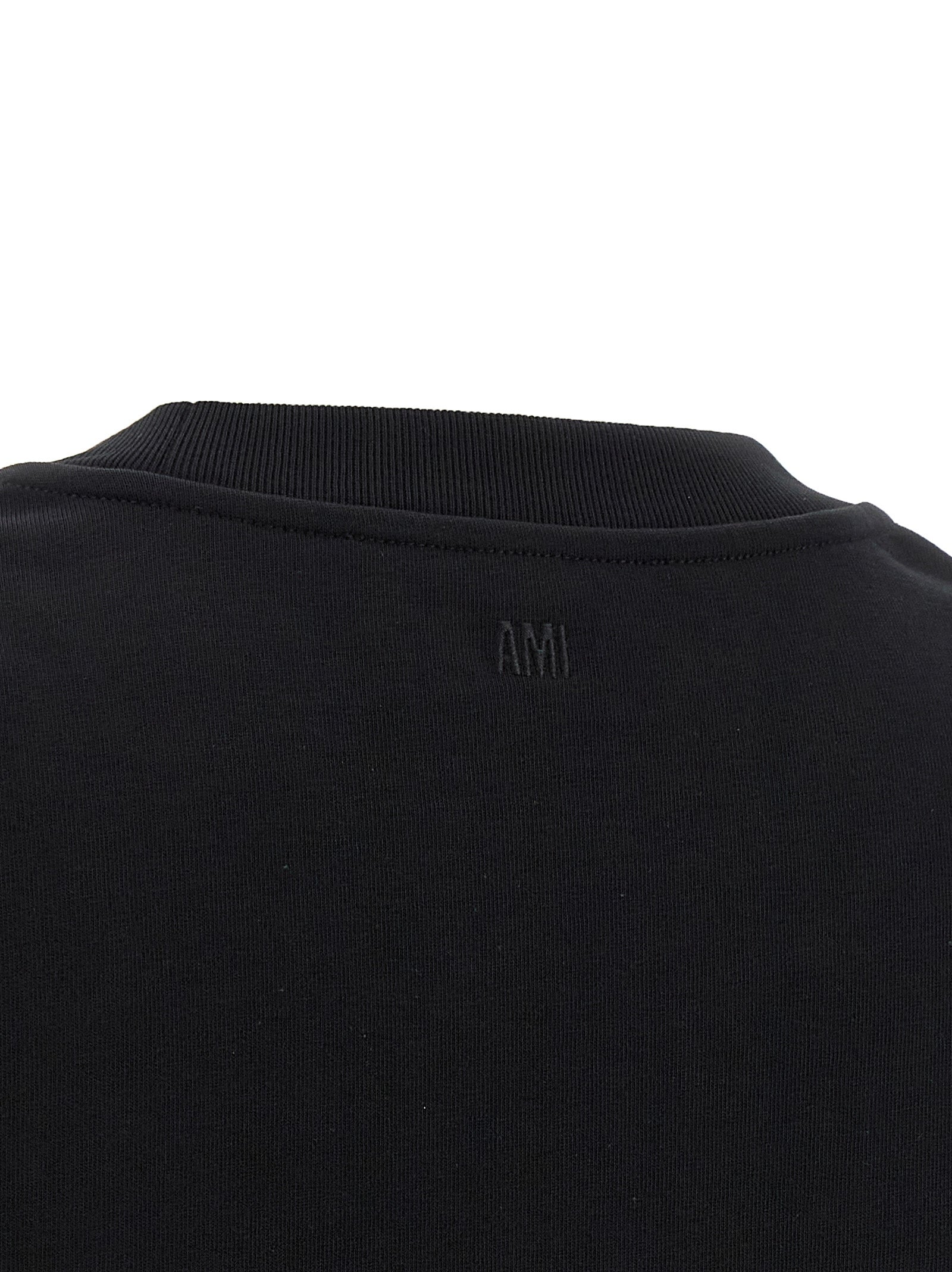 Ami Paris Black Cotton T-Shirt