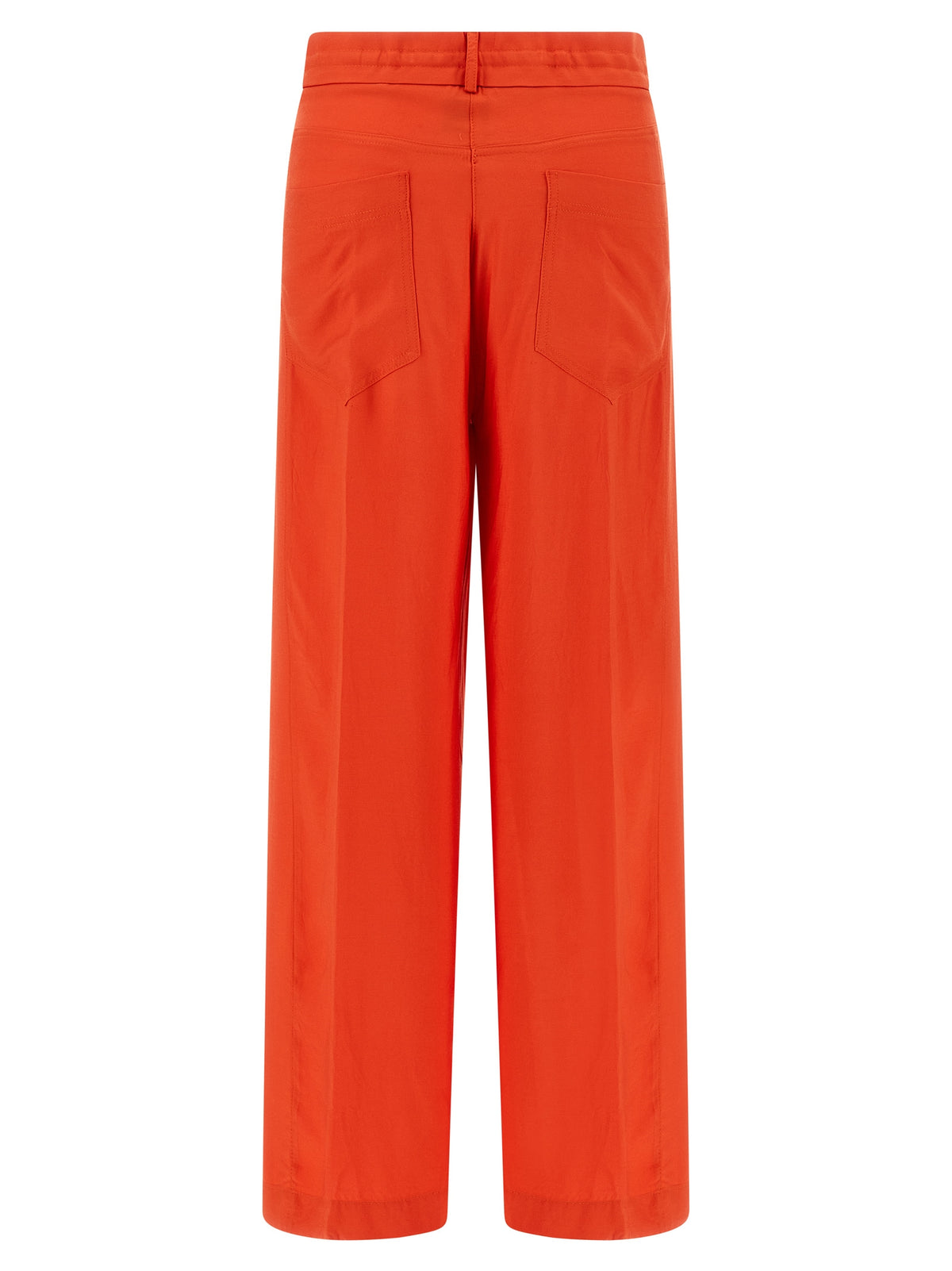 NUDE Orange Viscose Casual Pants