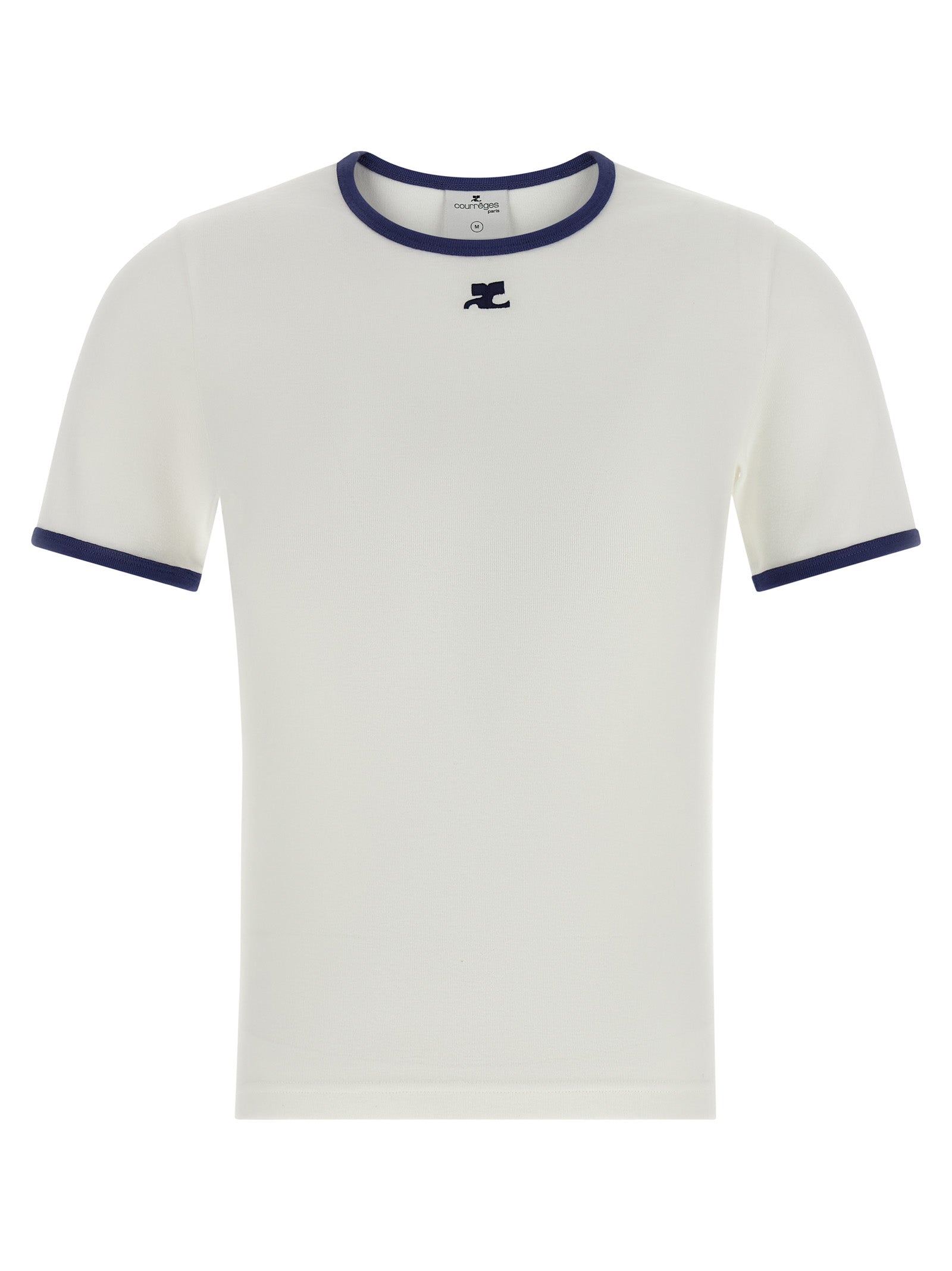 Courrèges Blue Cotton T-Shirt