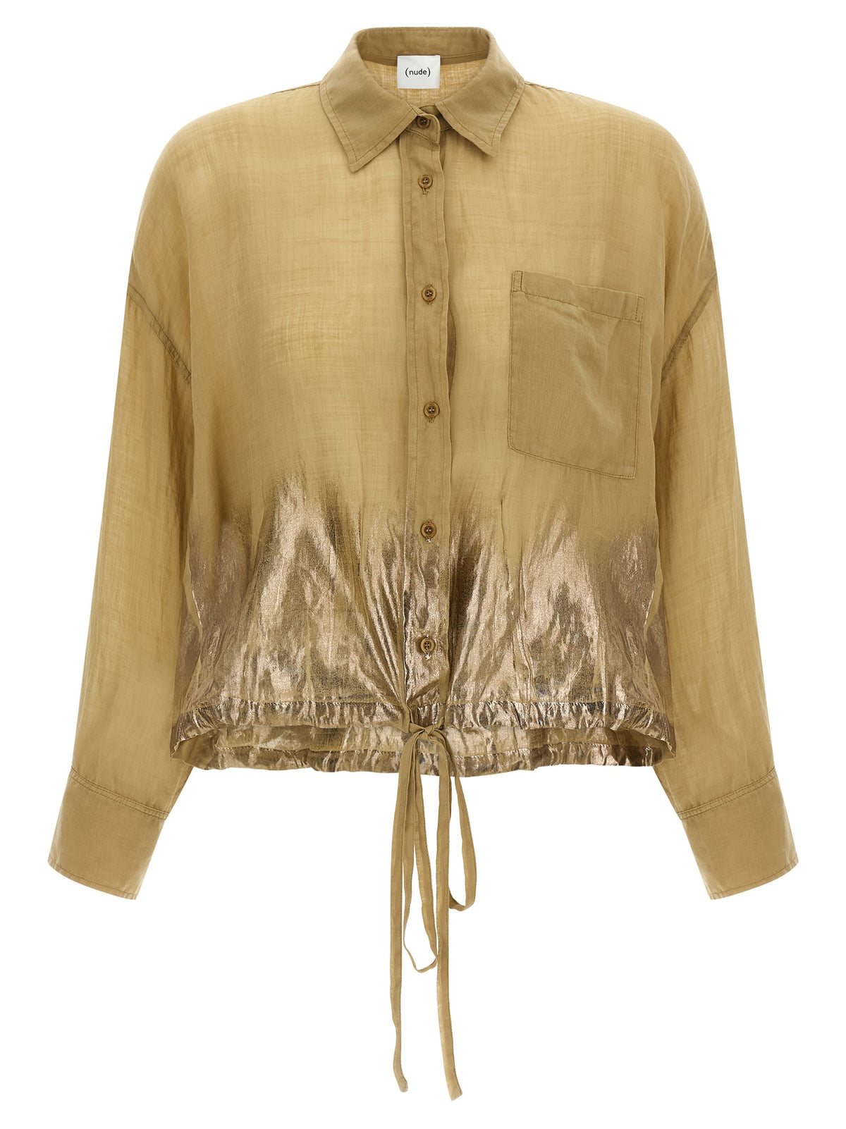 NUDE Brown Tencel Blouse
