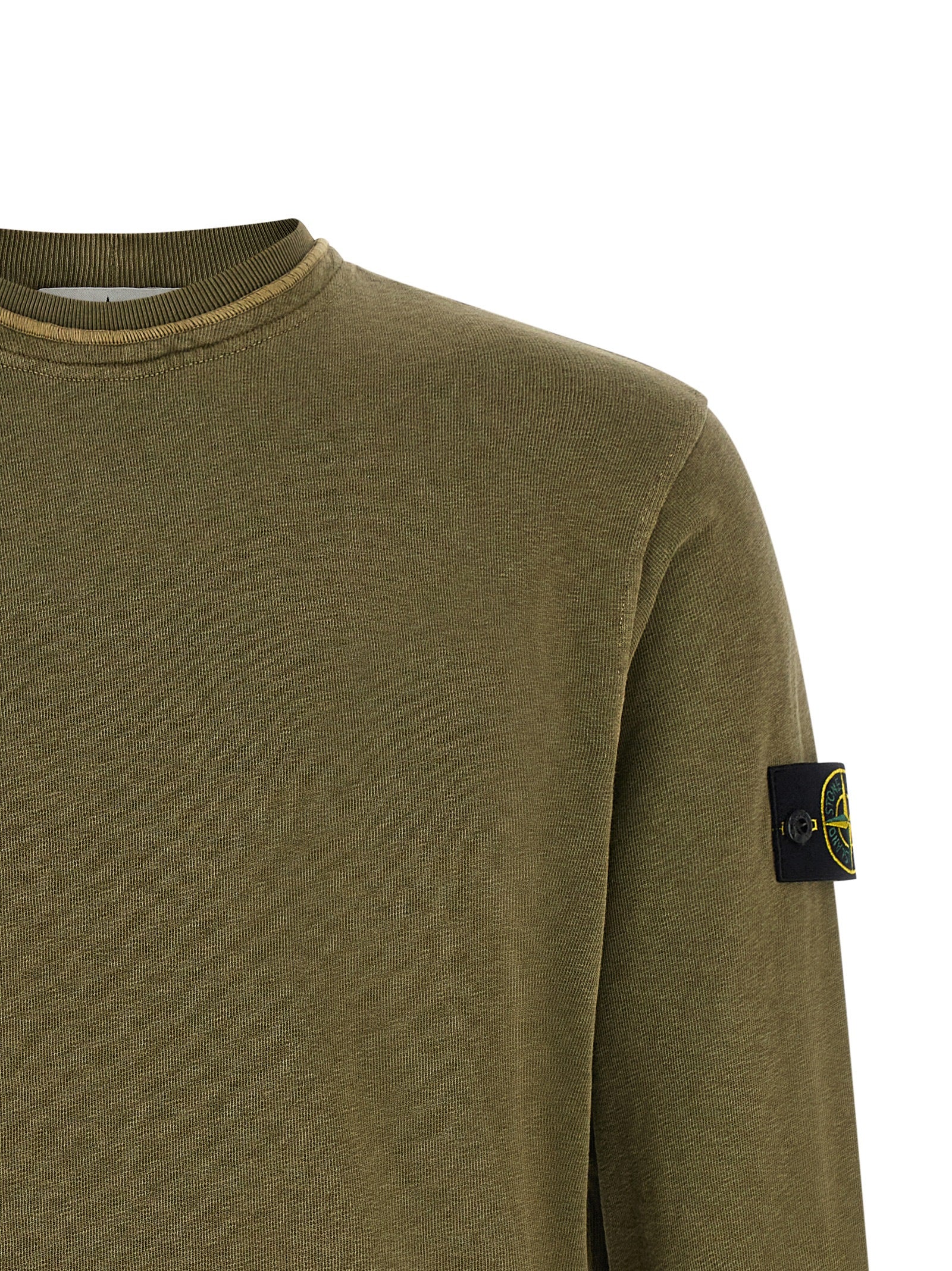 Stone Island Bicolor Cotton Sweatshirt