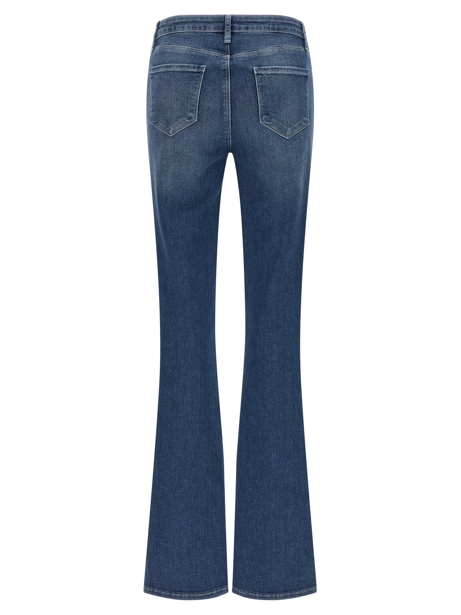 L'Agence Blue Cotton Flared Jeans