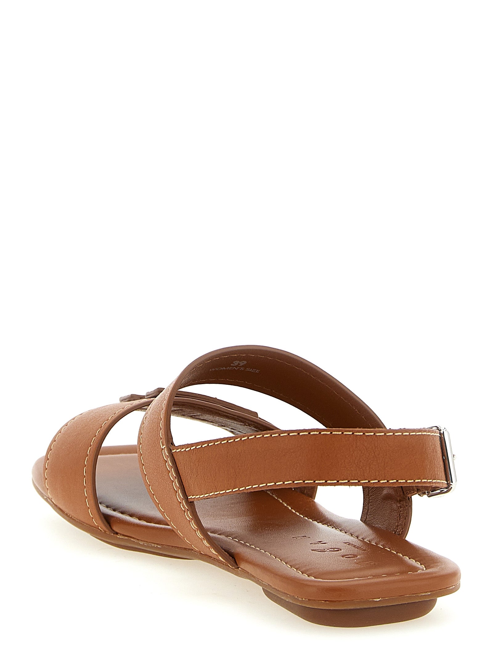 Hogan Brown Calfskin Flat Sandals
