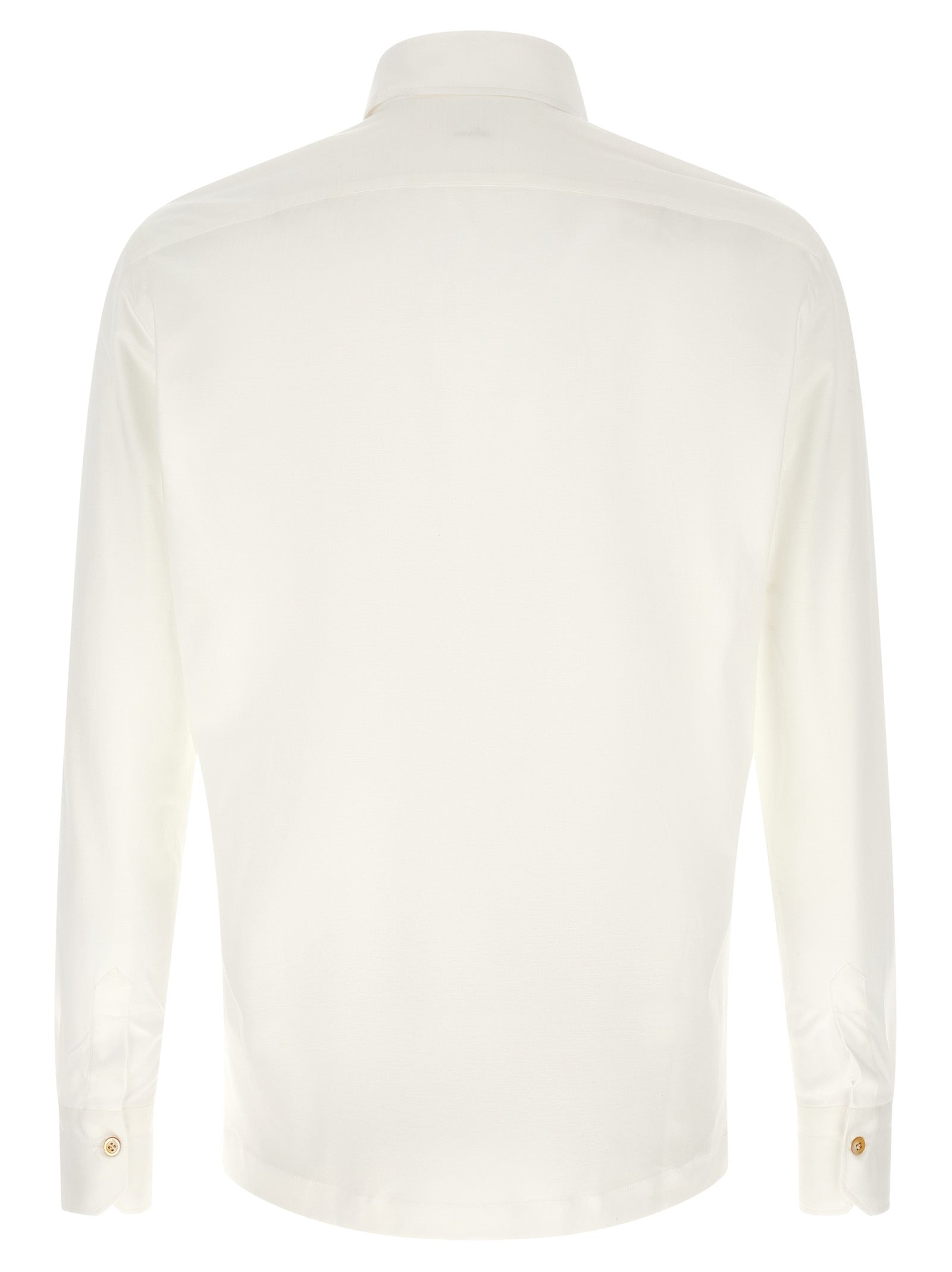 Kiton White Cotton Polo Shirt