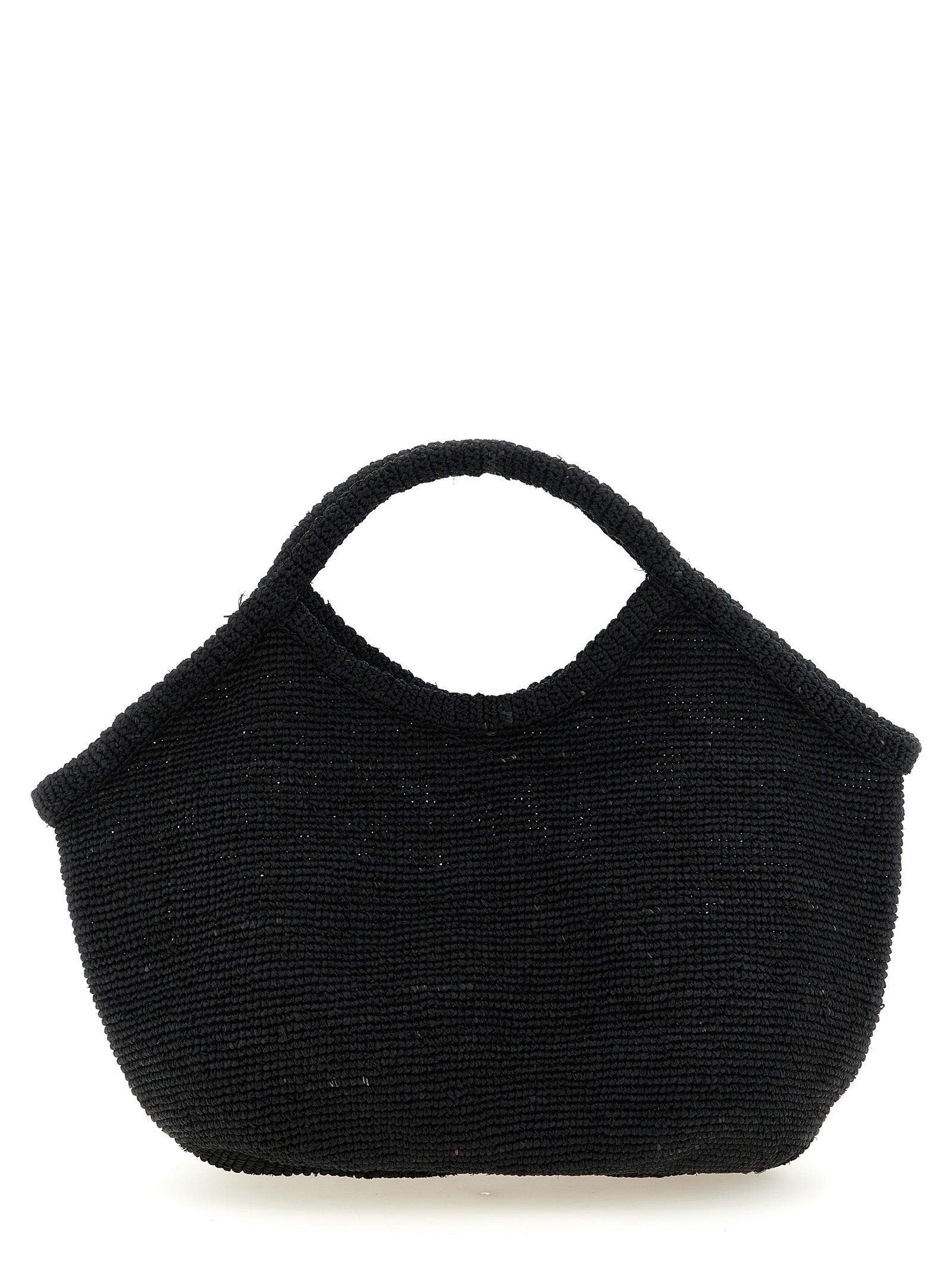 Ibeliv Black Raffia Tote Bag