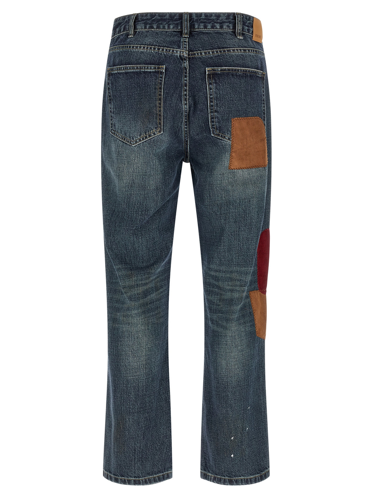 FOUND Blue Cotton Straight-Leg Jeans