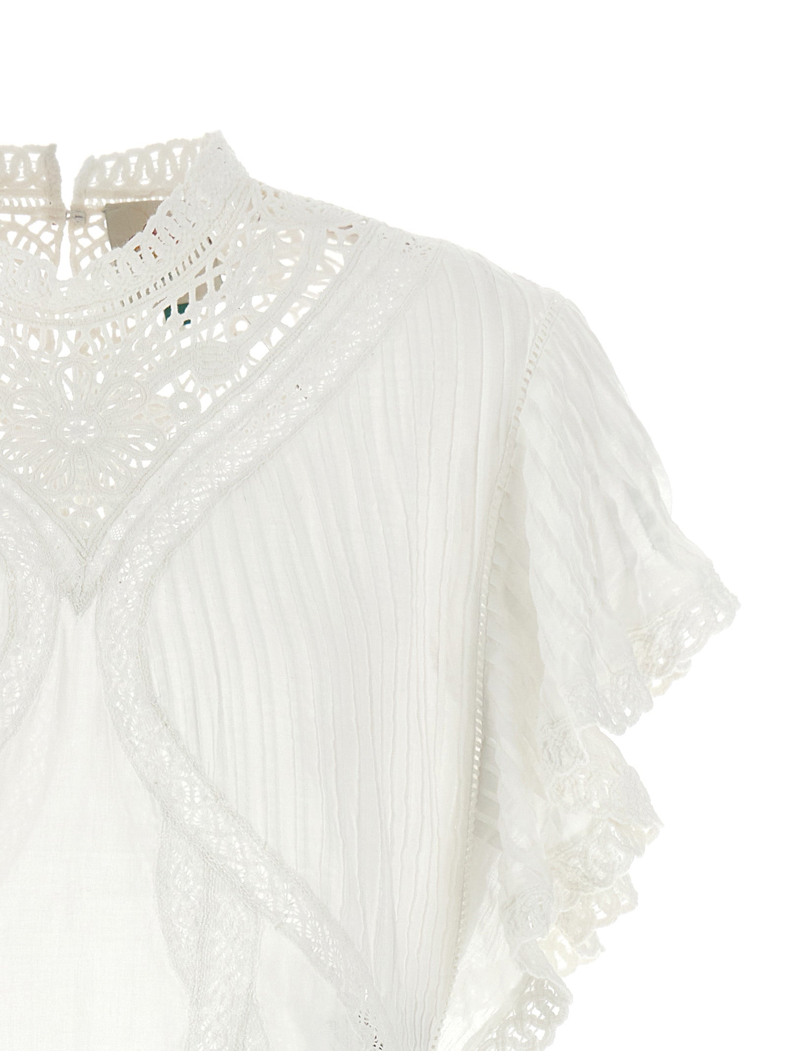 FARM RIO White Organic Cotton Blouse