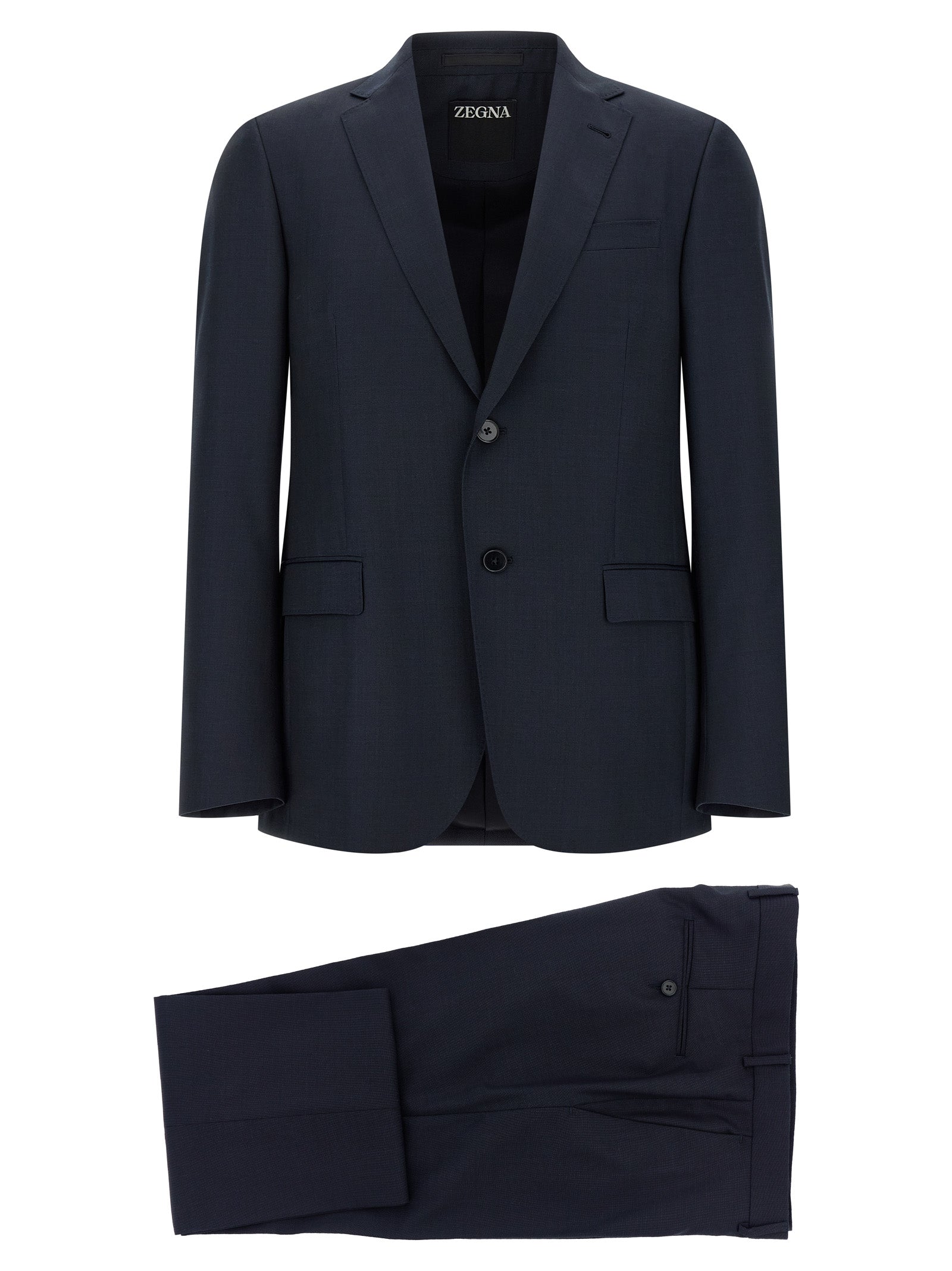 ZEGNA Blue Wool Two-Piece Suit