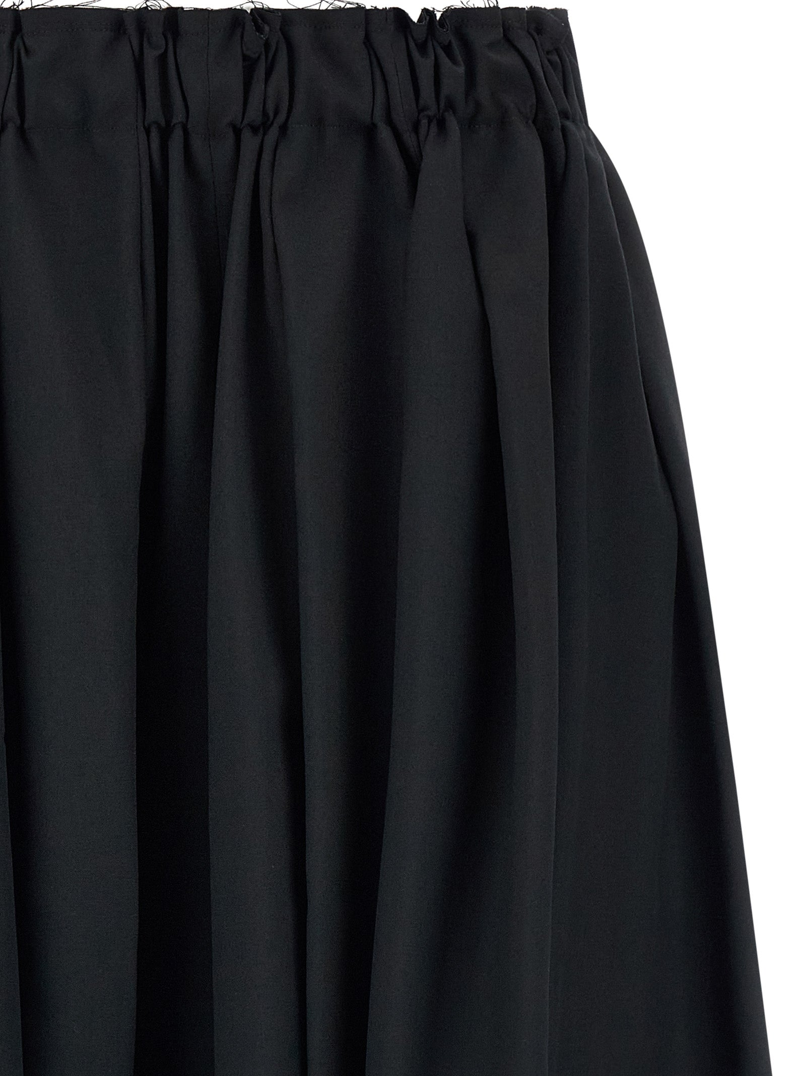 Comme Des Garçons Black Wool Bermuda Shorts