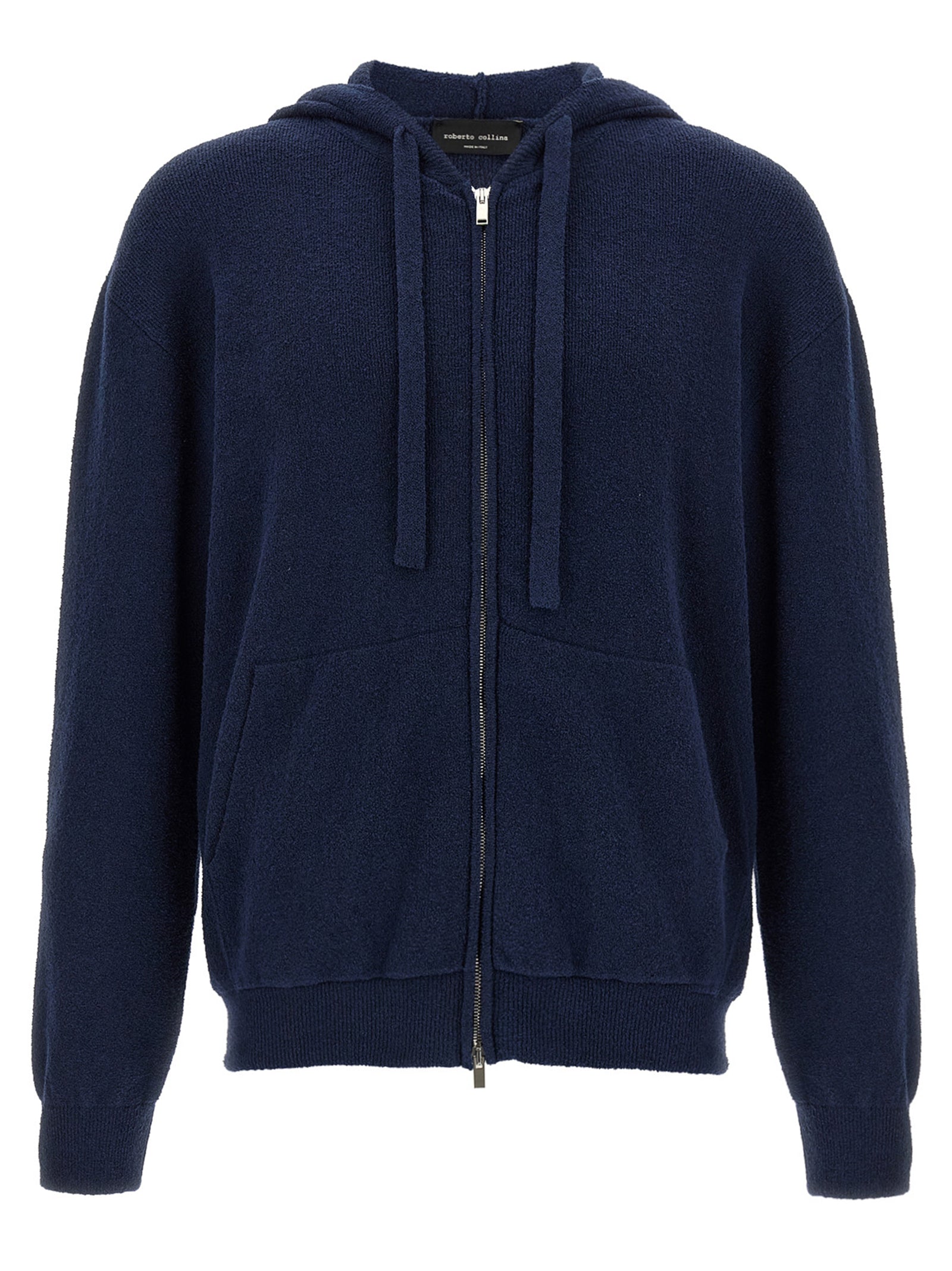 Roberto Collina Blue Cotton Sweatshirt