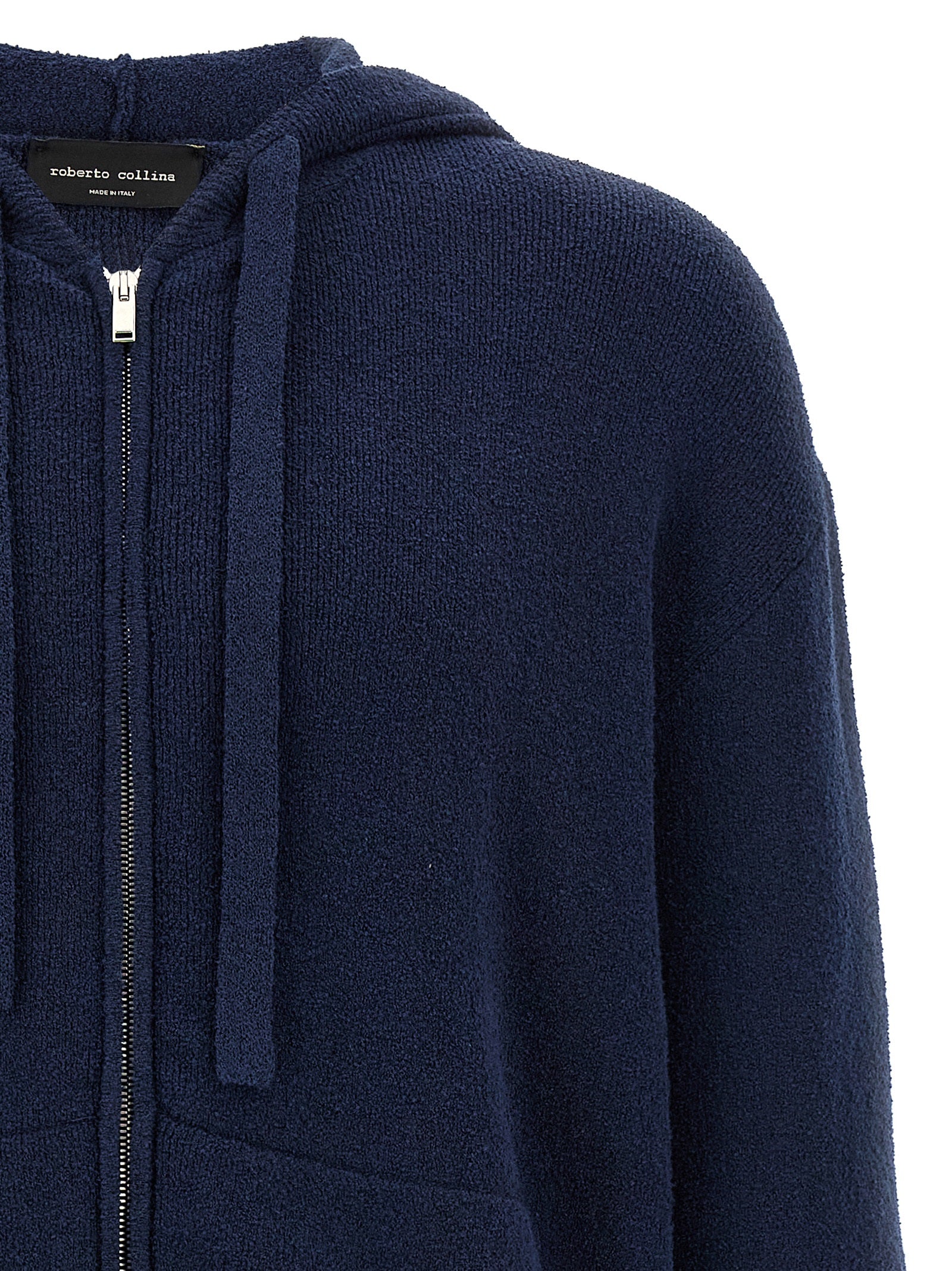 Roberto Collina Blue Cotton Sweatshirt