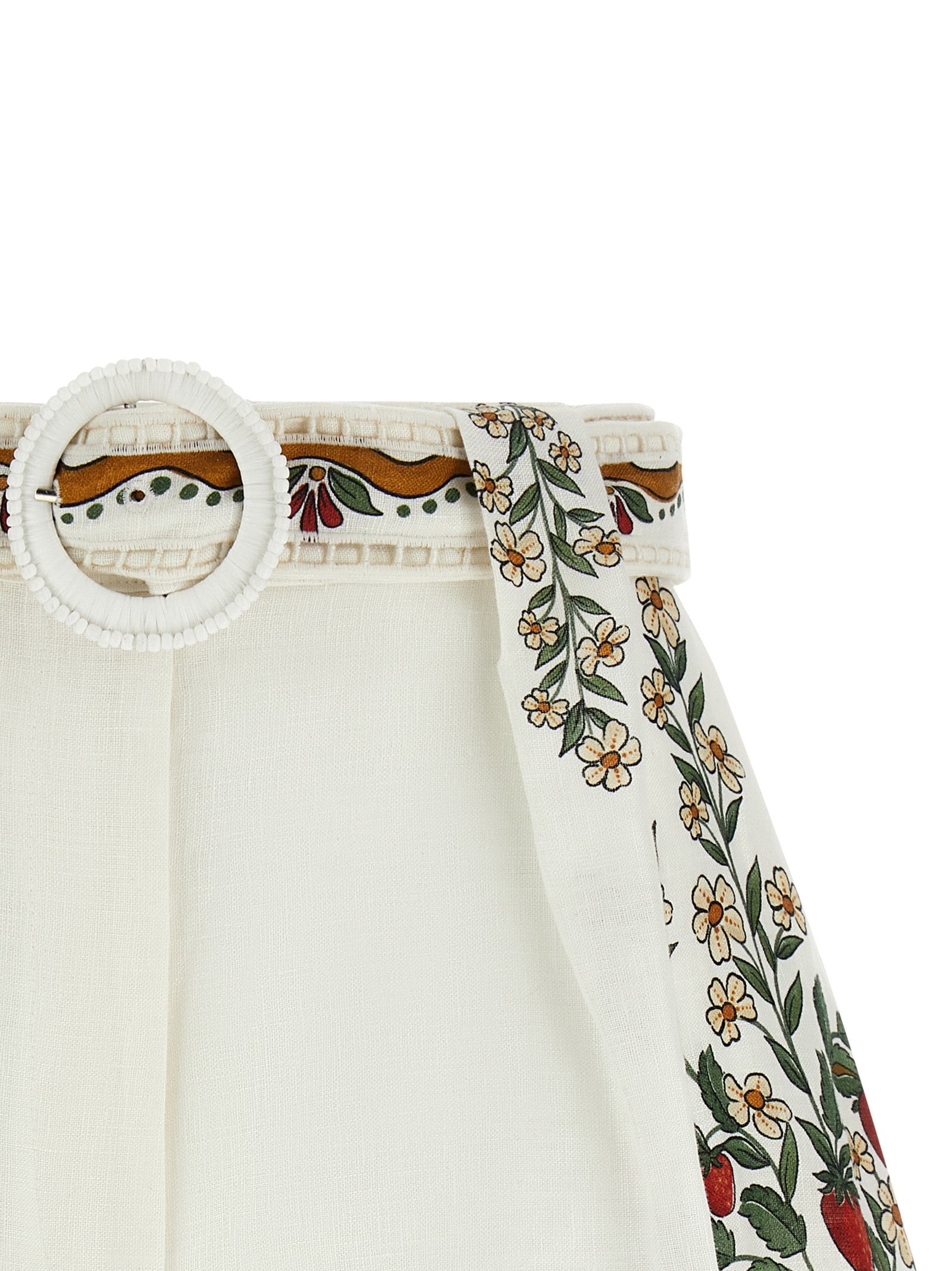 FARM RIO White Viscose Bermuda Shorts