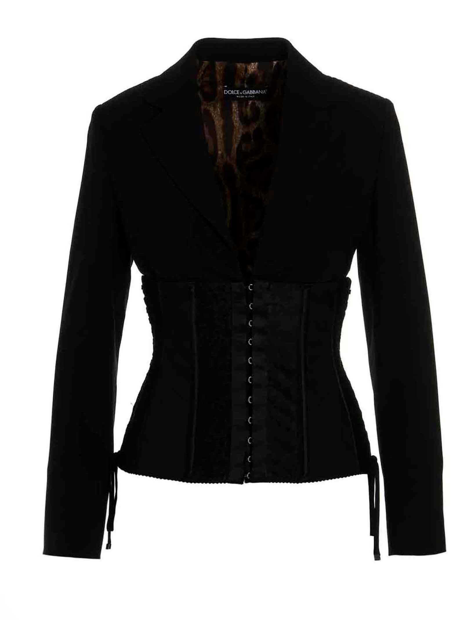 Dolce & Gabbana Black Virgin Wool Blazer