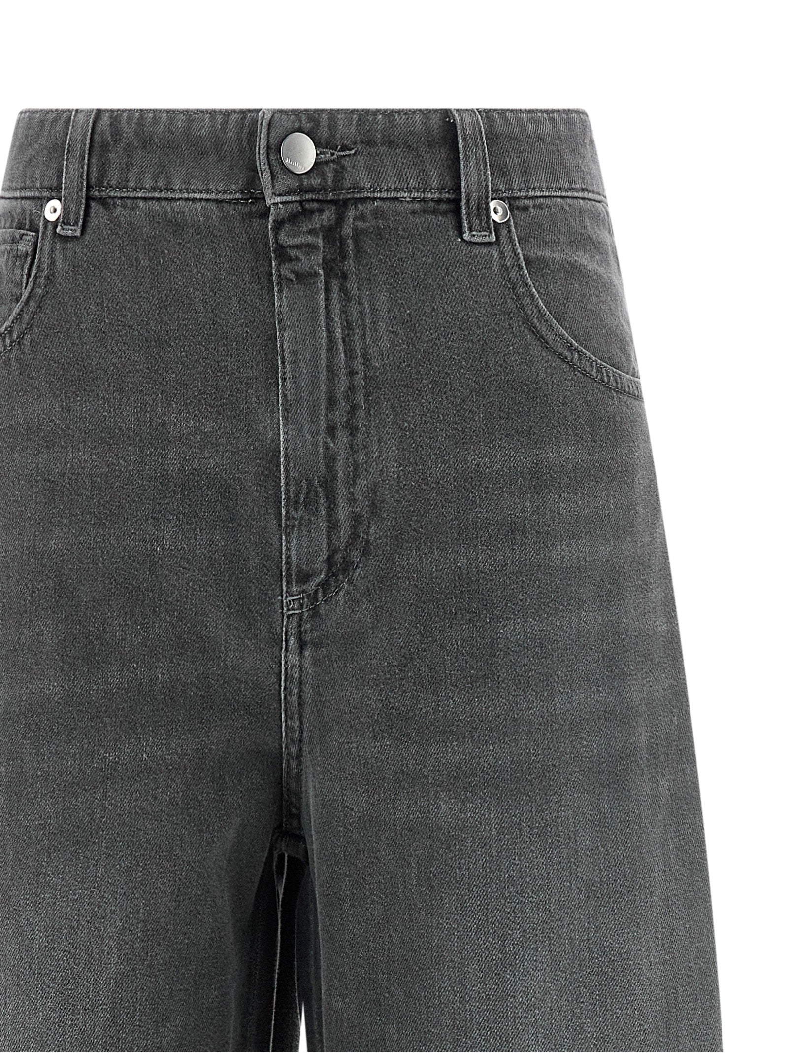 'S Max Mara Gray Cotton Cropped Jeans