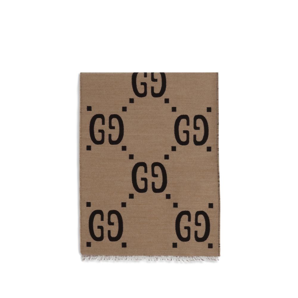 Gucci Brown Silk Scarf