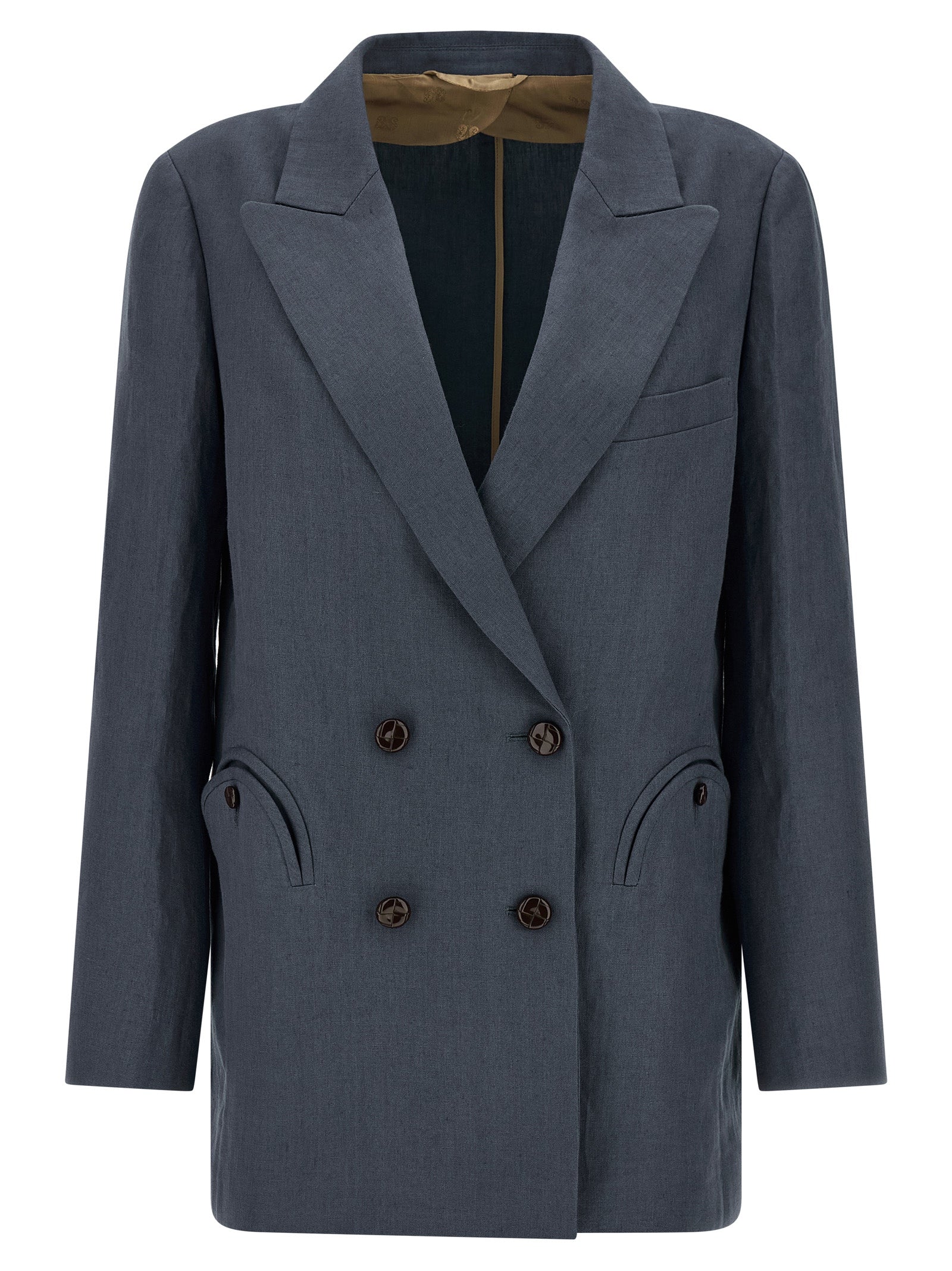 Blazé Milano Blue Linen Blazer
