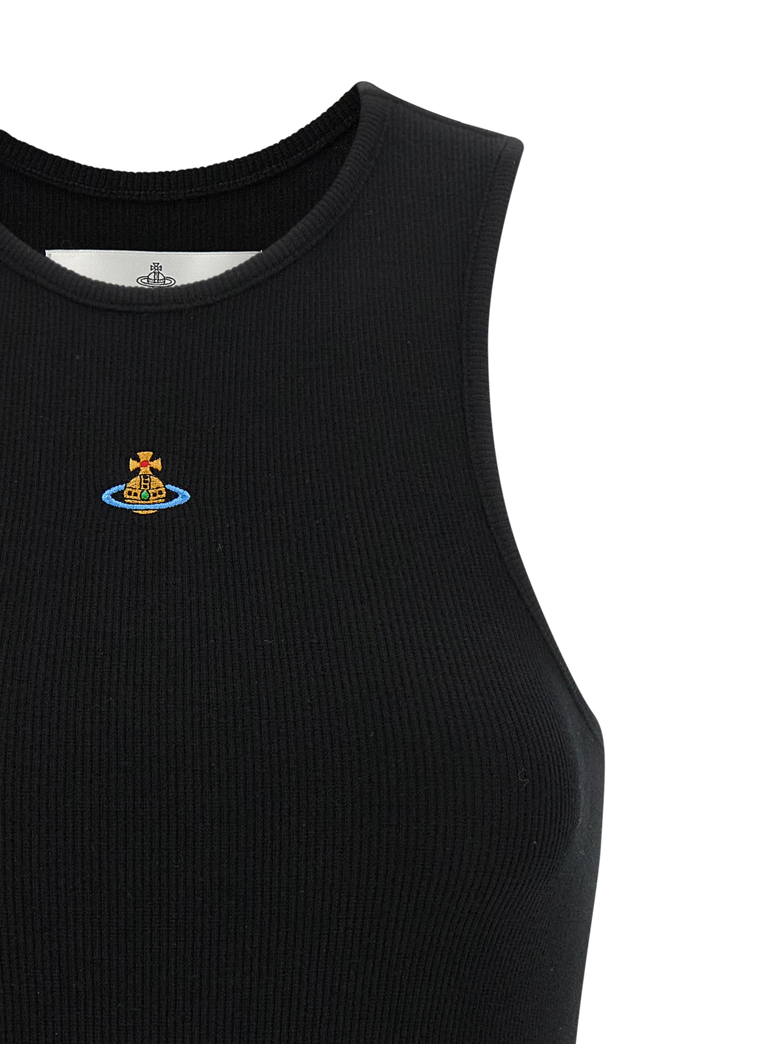 Vivienne Westwood Black Cotton Sleeveles T-Shirt