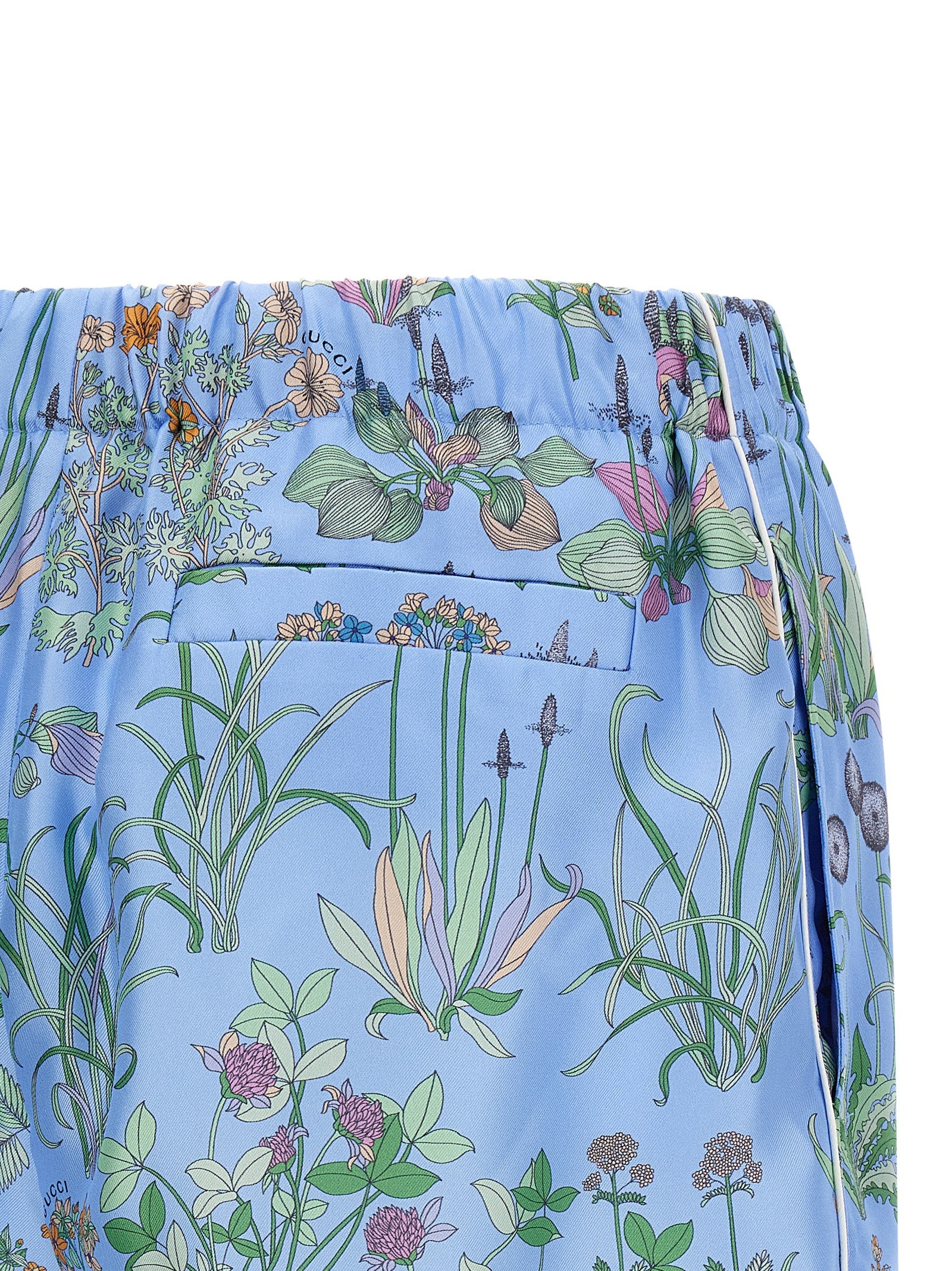 Gucci Blue Silk Bermuda Shorts