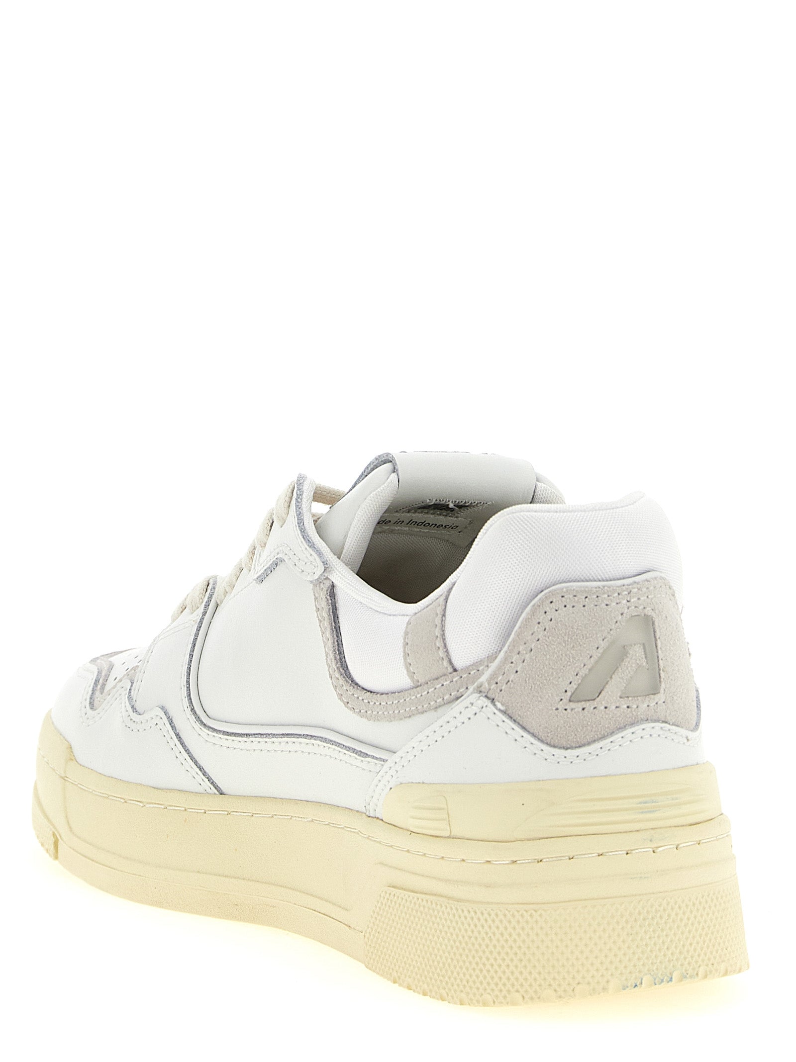Autry White Cowhide Low Top Sneakers