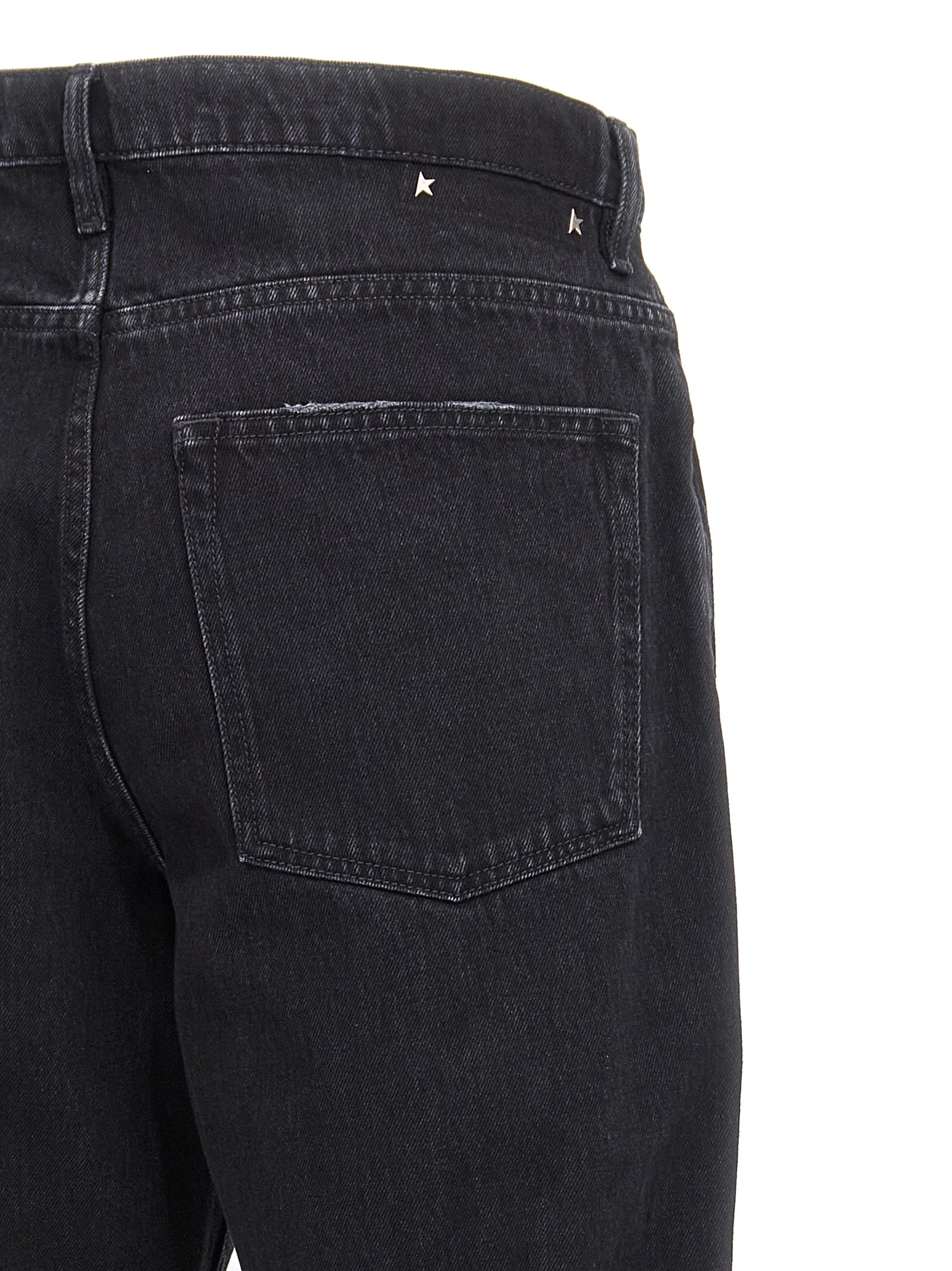 Golden Goose Black Cotton Straight-Leg Jeans