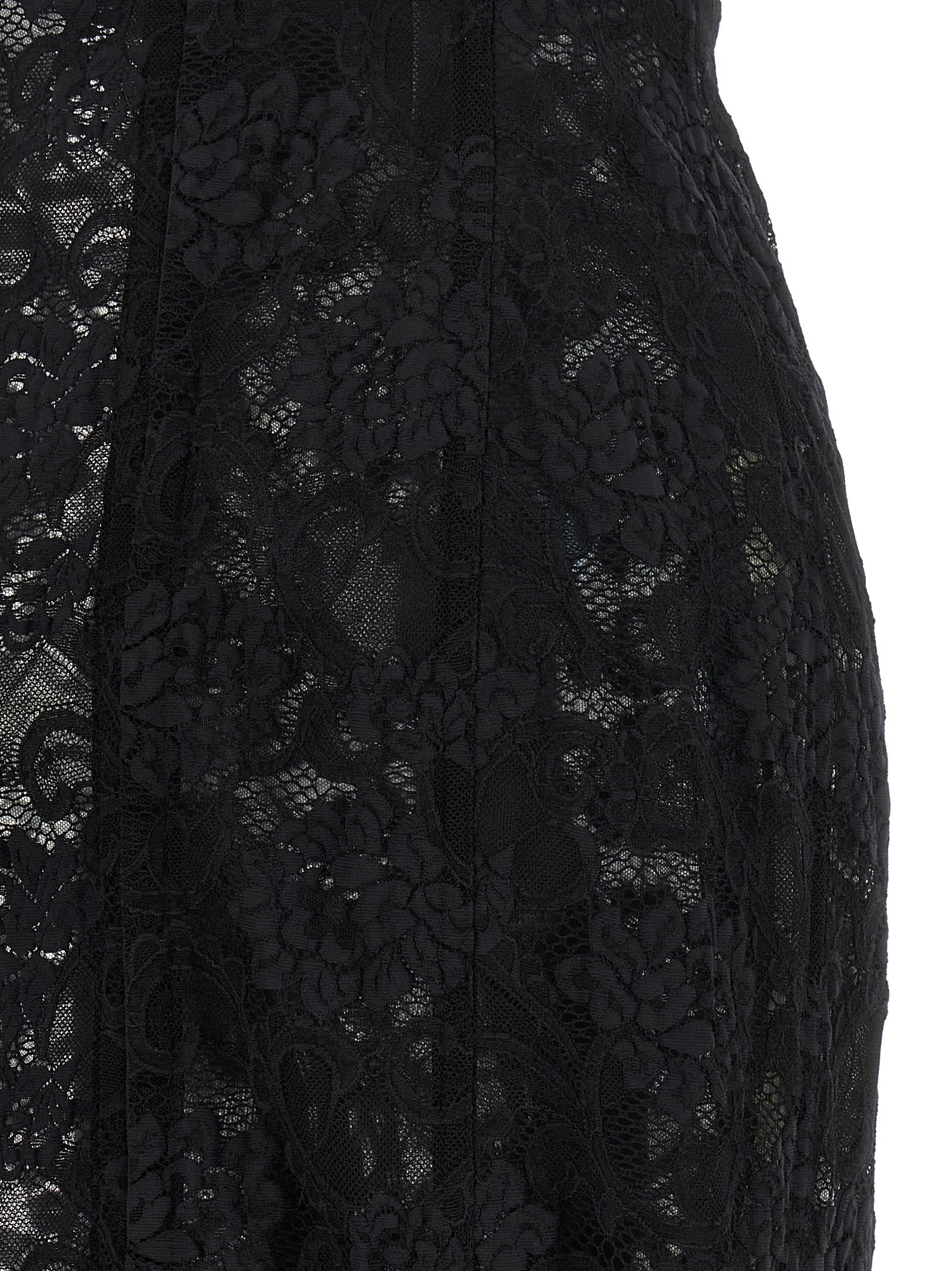 Dolce & Gabbana Black Polyamide Midi Dress