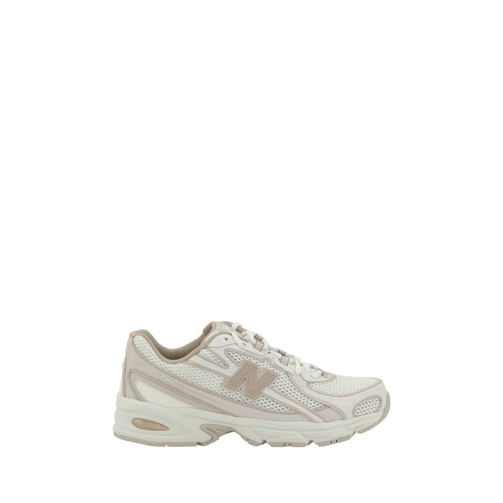 New Balance White Fabric Athletic Sneakers