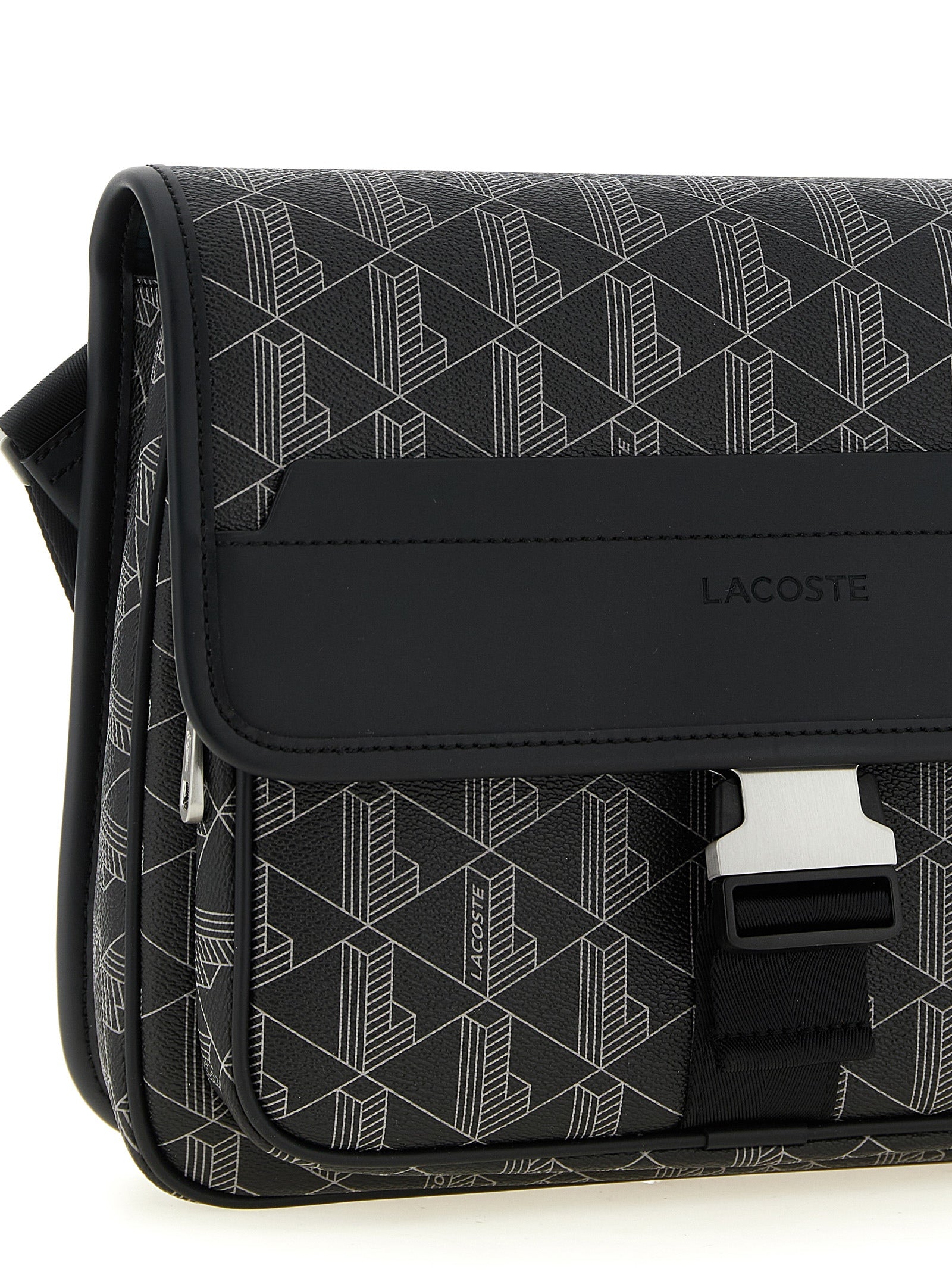 Lacoste Black Pvc Crossbody Bag