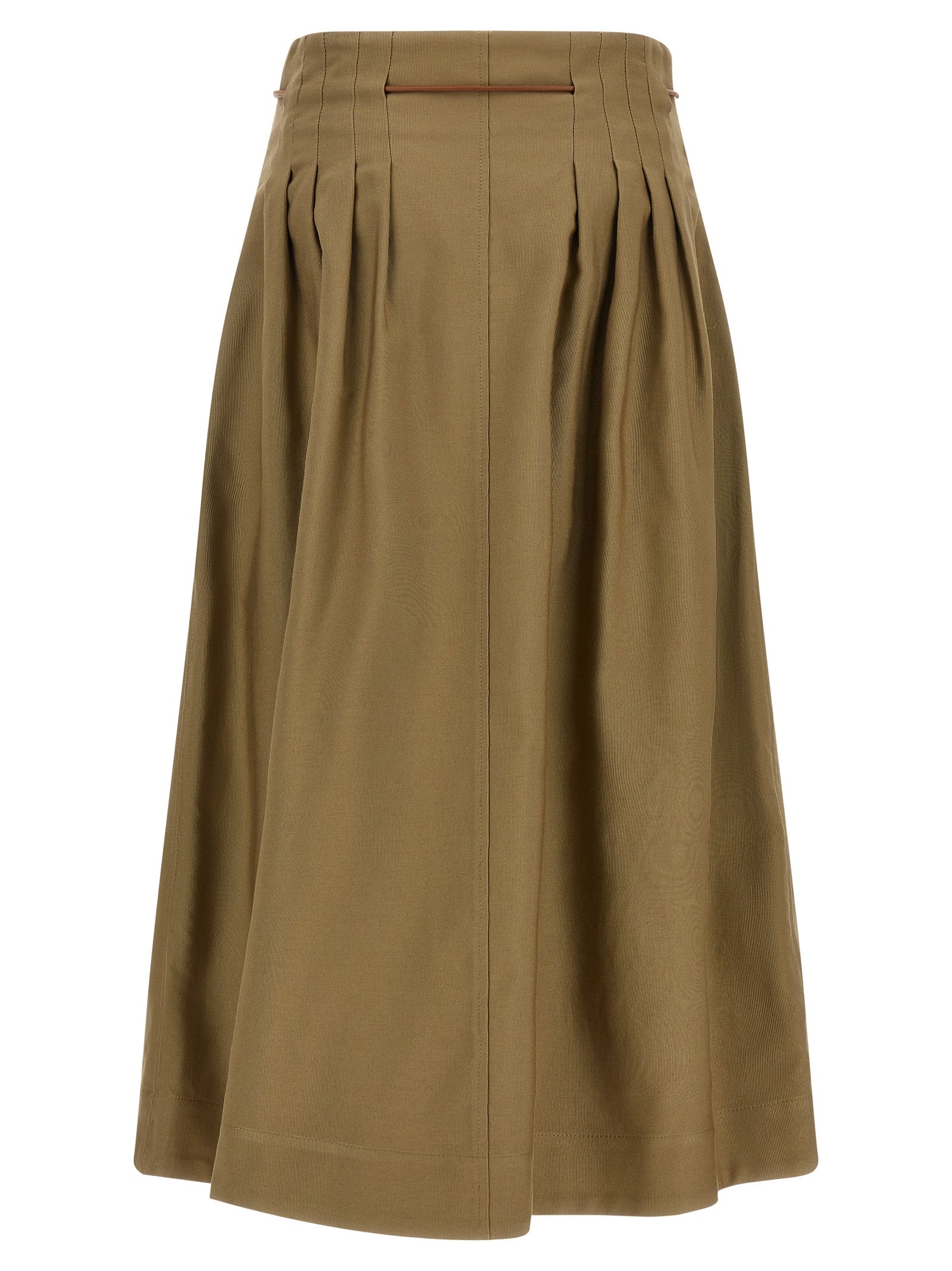 Max Mara Bicolor Cotton Midi Skirt