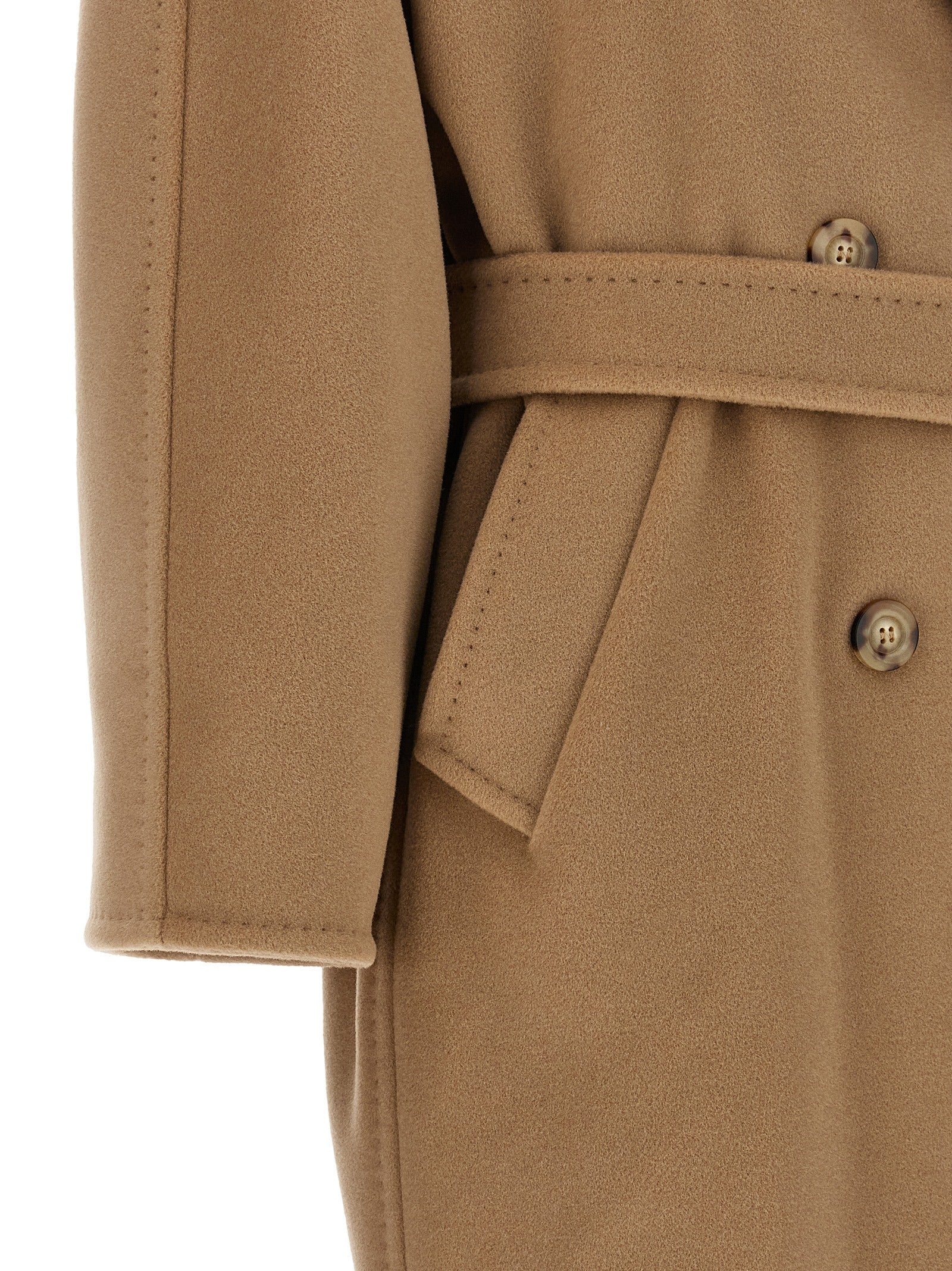 Max Mara Beige Virgin Wool Coat
