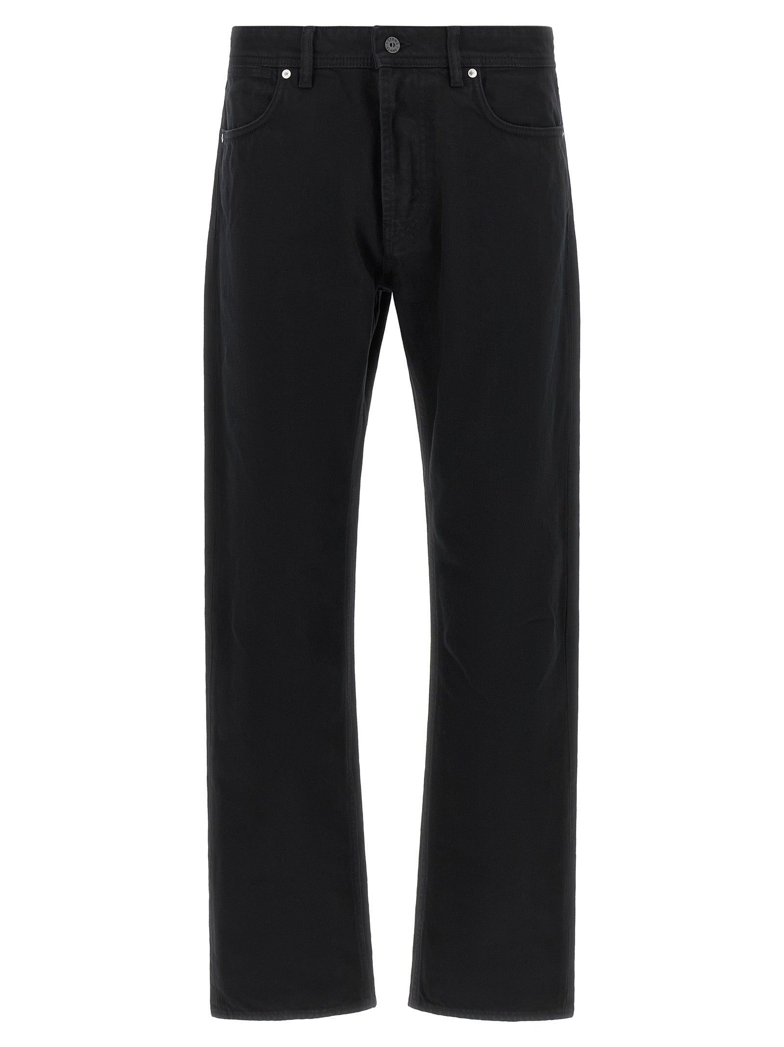 Stone Island Black Cotton Straight-Leg Jeans