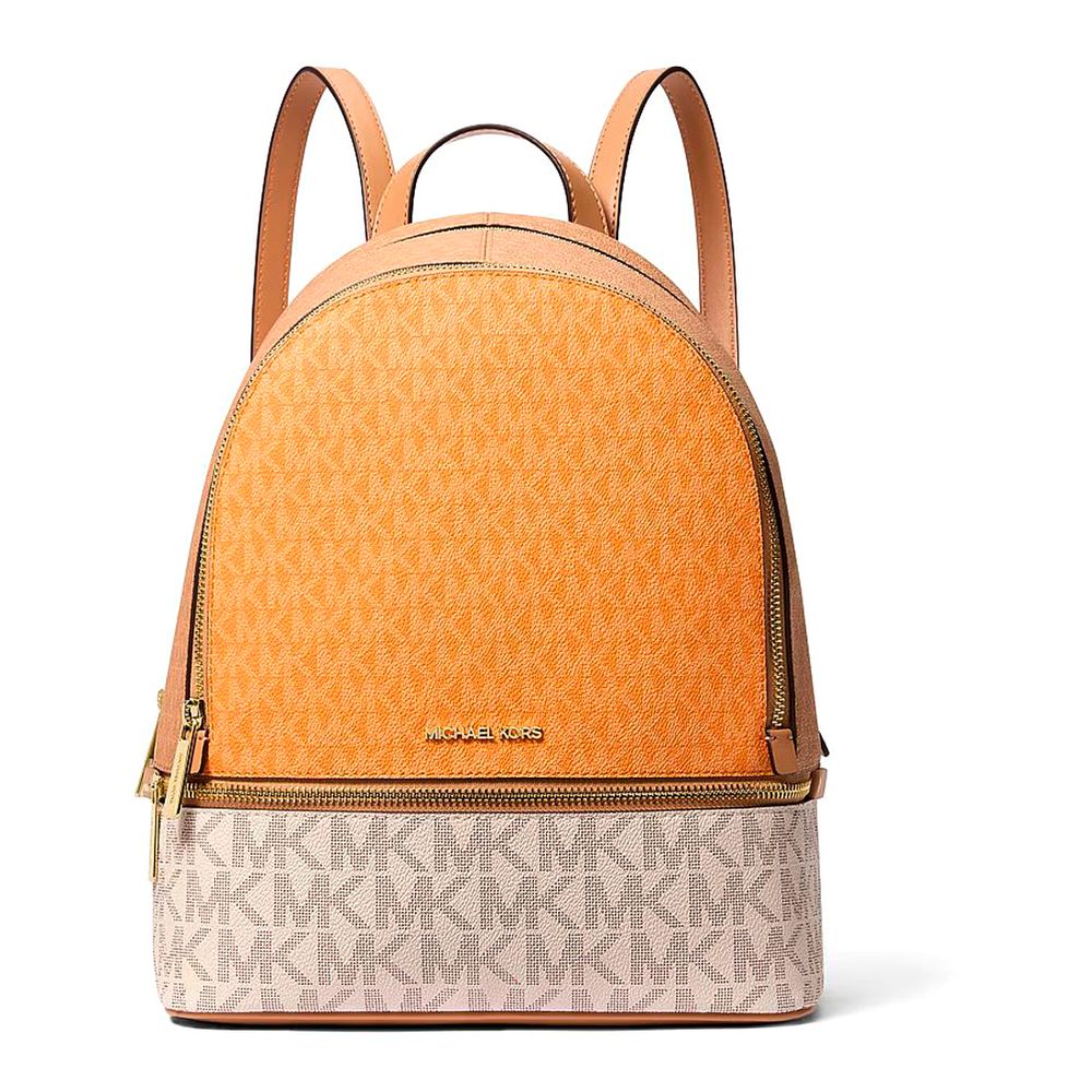 Michael Kors Orange Canvas Backpack
