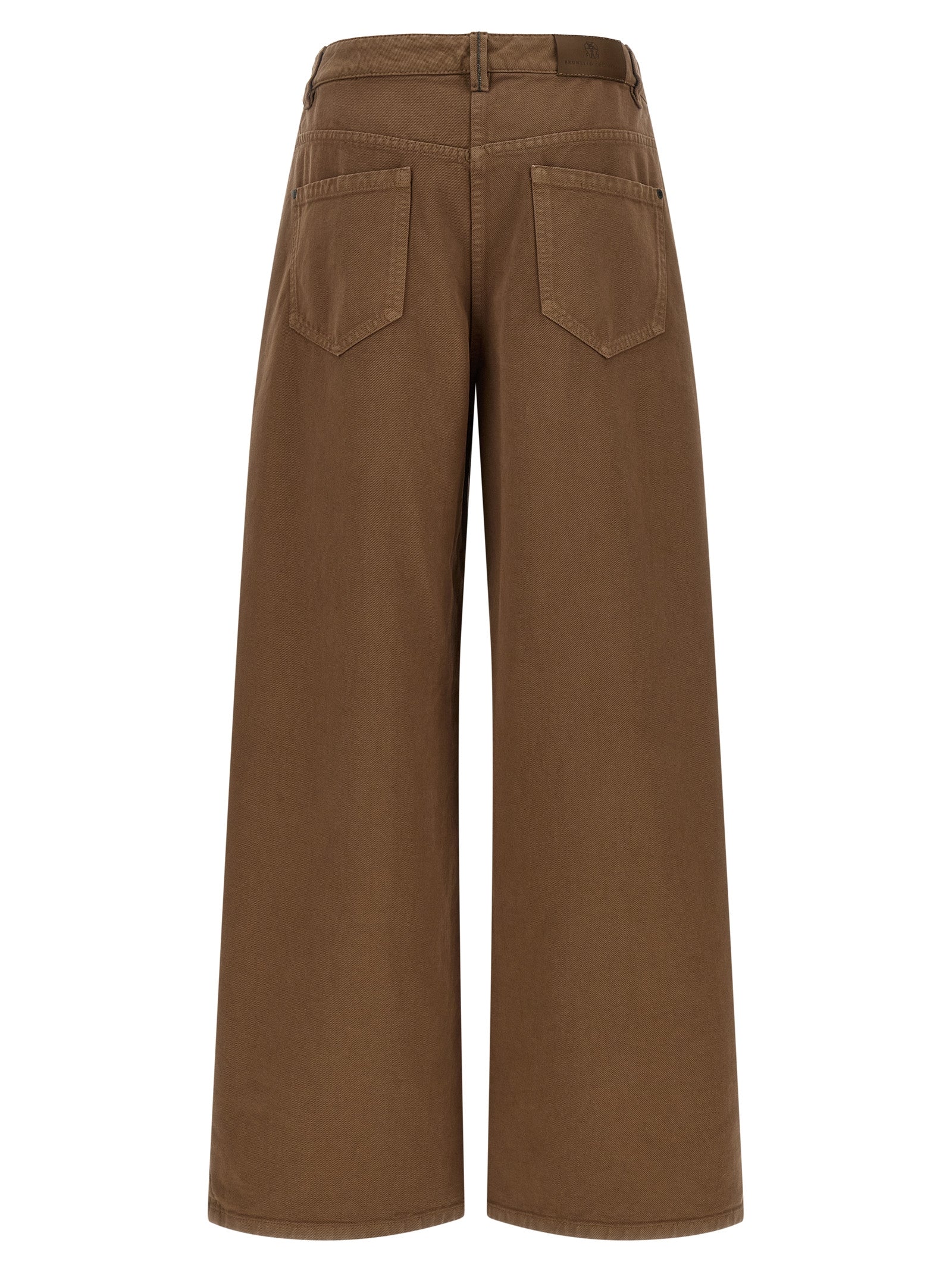 Brunello Cucinelli Brown Cotton Casual Pants