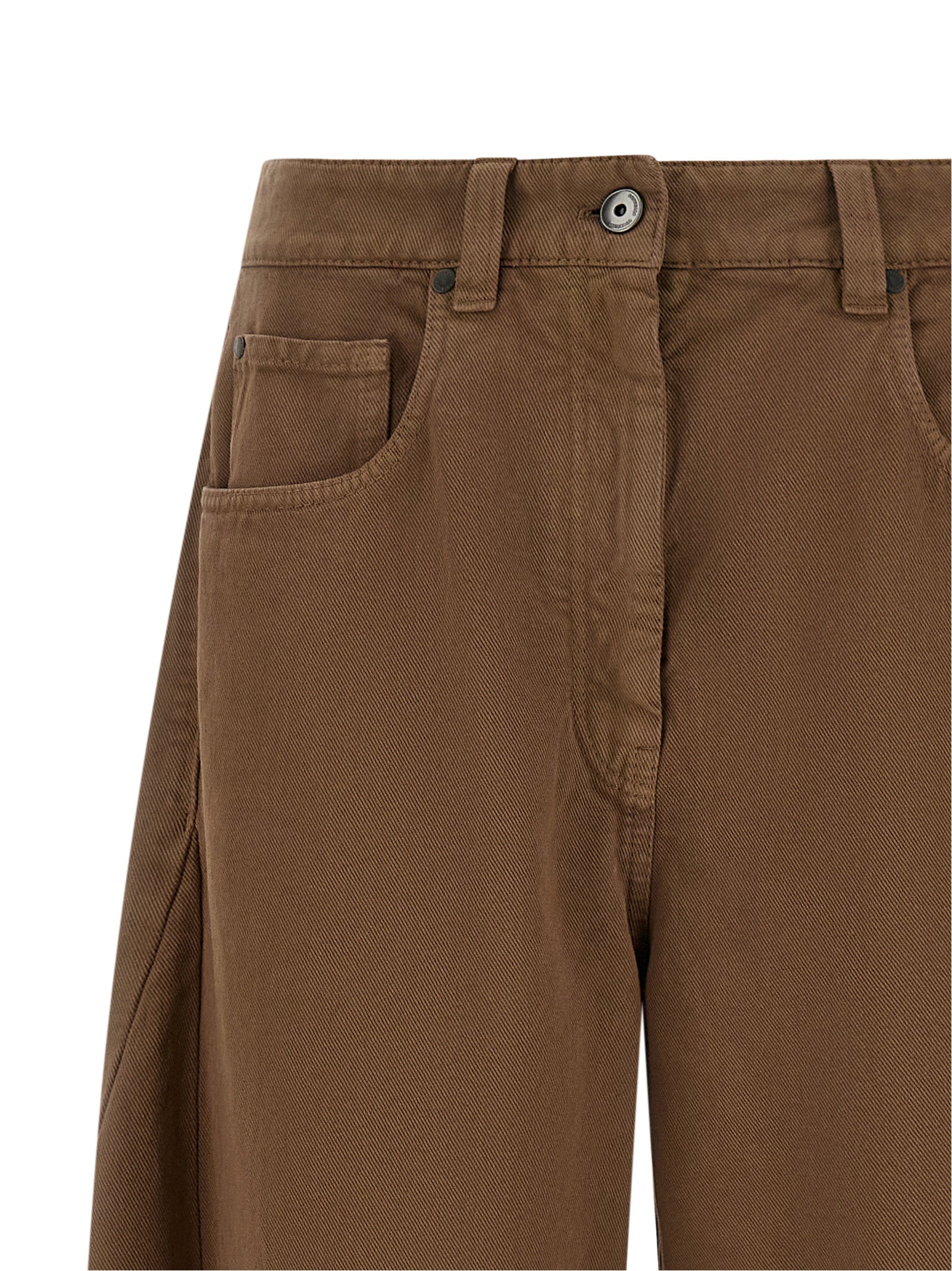 Brunello Cucinelli Brown Cotton Casual Pants