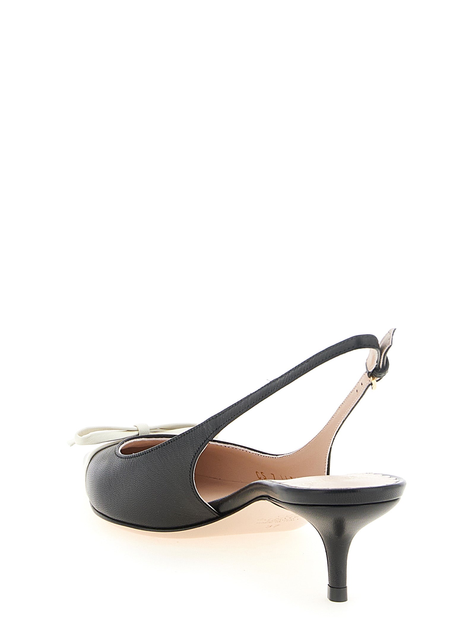 Valentino Garavani Bicolor Leather Mid Heel Pumps
