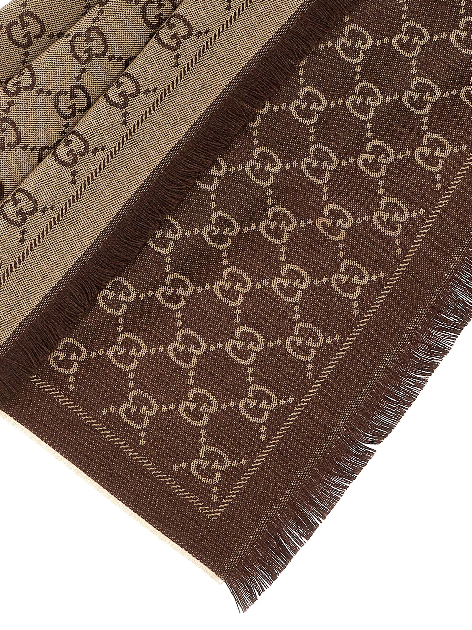 Gucci Brown Wool Scarf