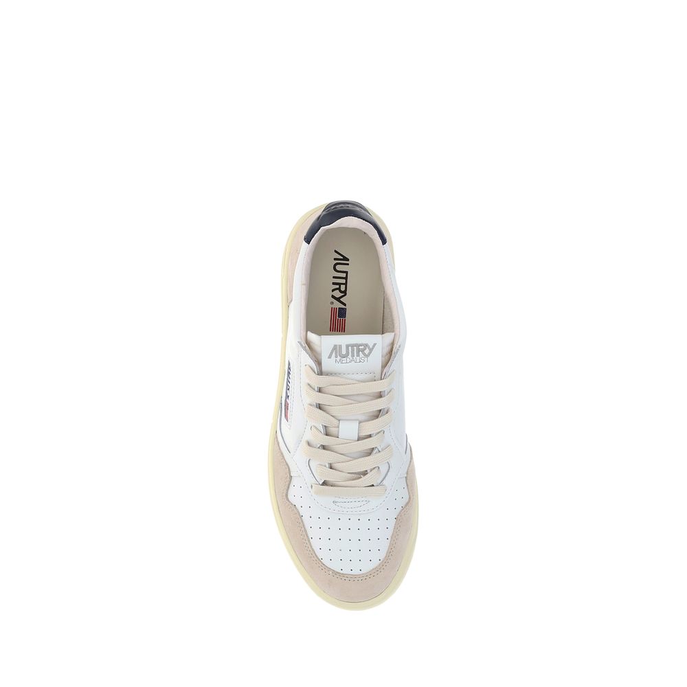 Autry White Calf Leather Bos Taurus Athletic Sneakers