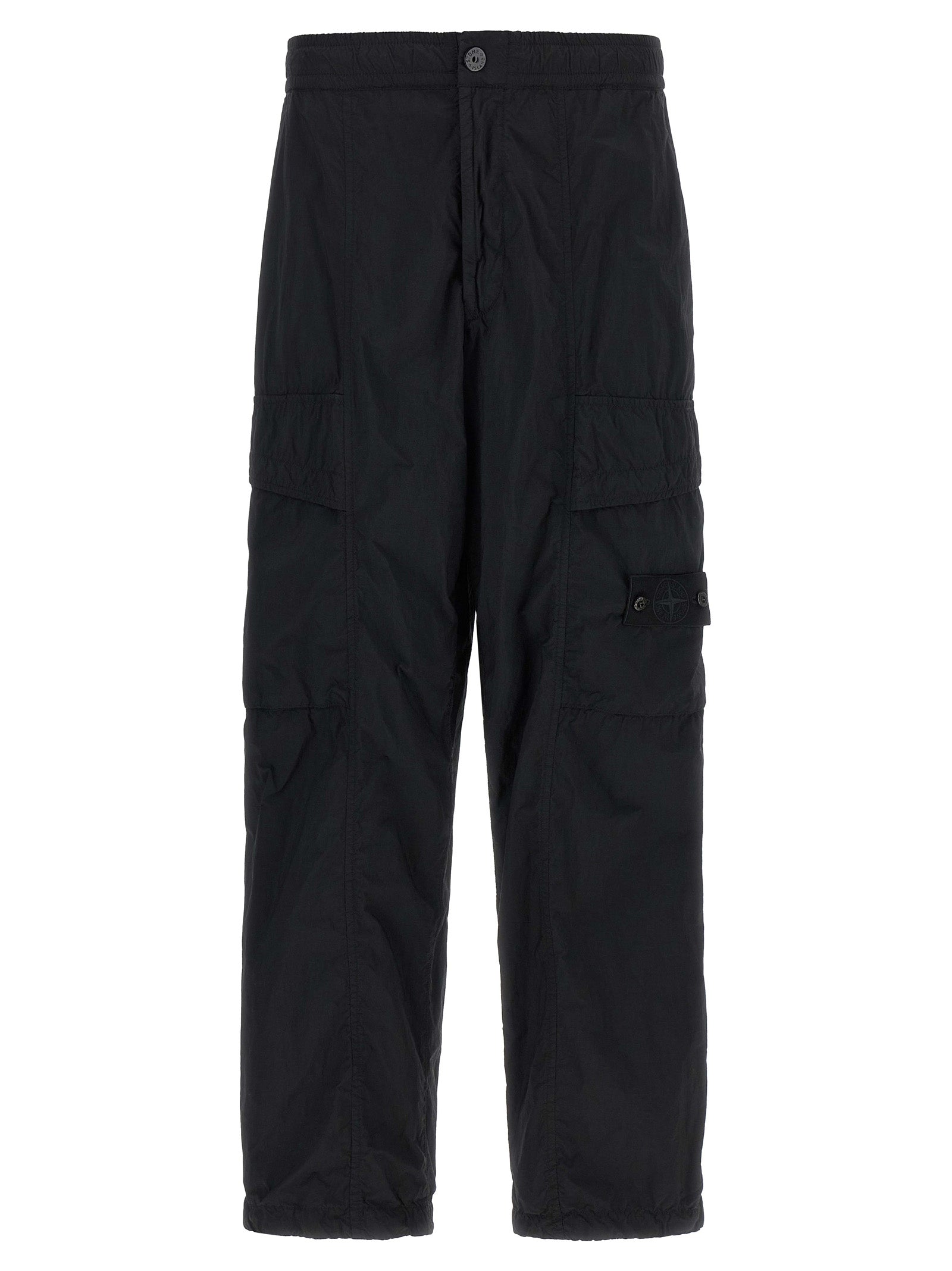 Stone Island Black Polyamide Cargo Pants