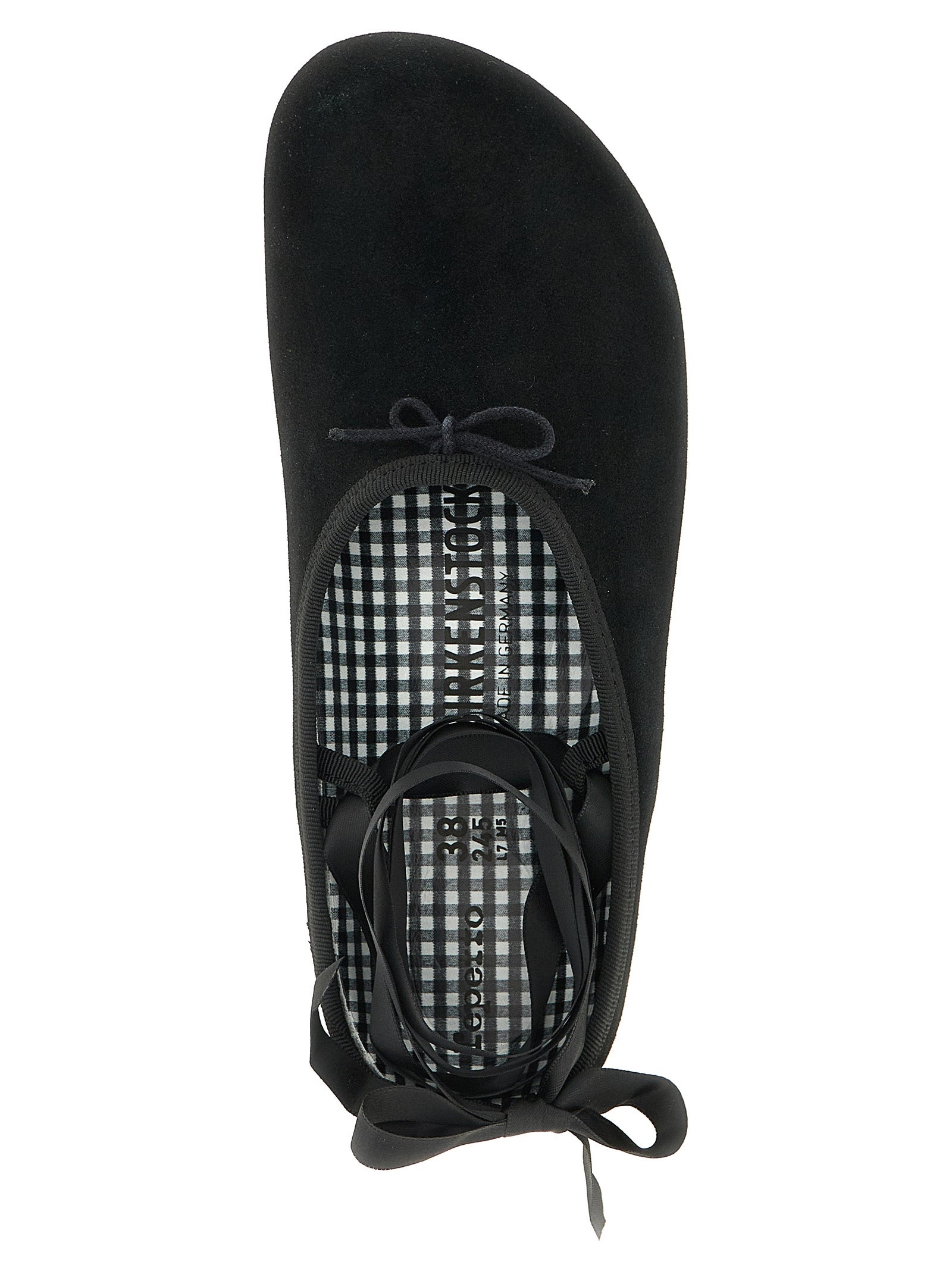 Birkenstock Black Suede Leather Ballet Flats