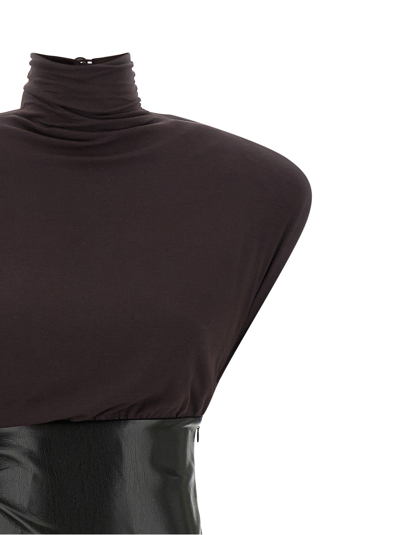 The Andamane Bordeaux Viscose Midi Dress