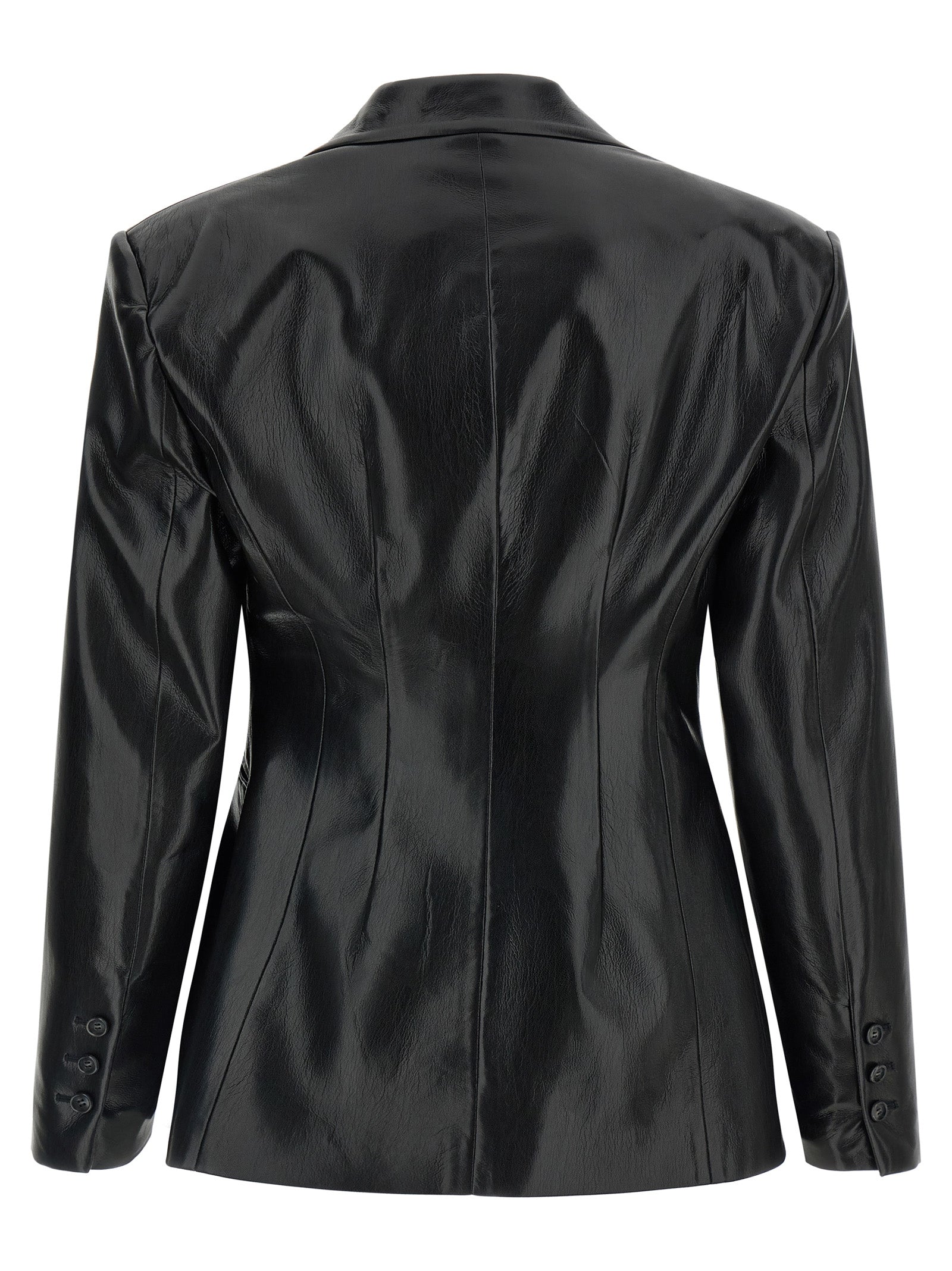 The Andamane Black Polyester Blazer