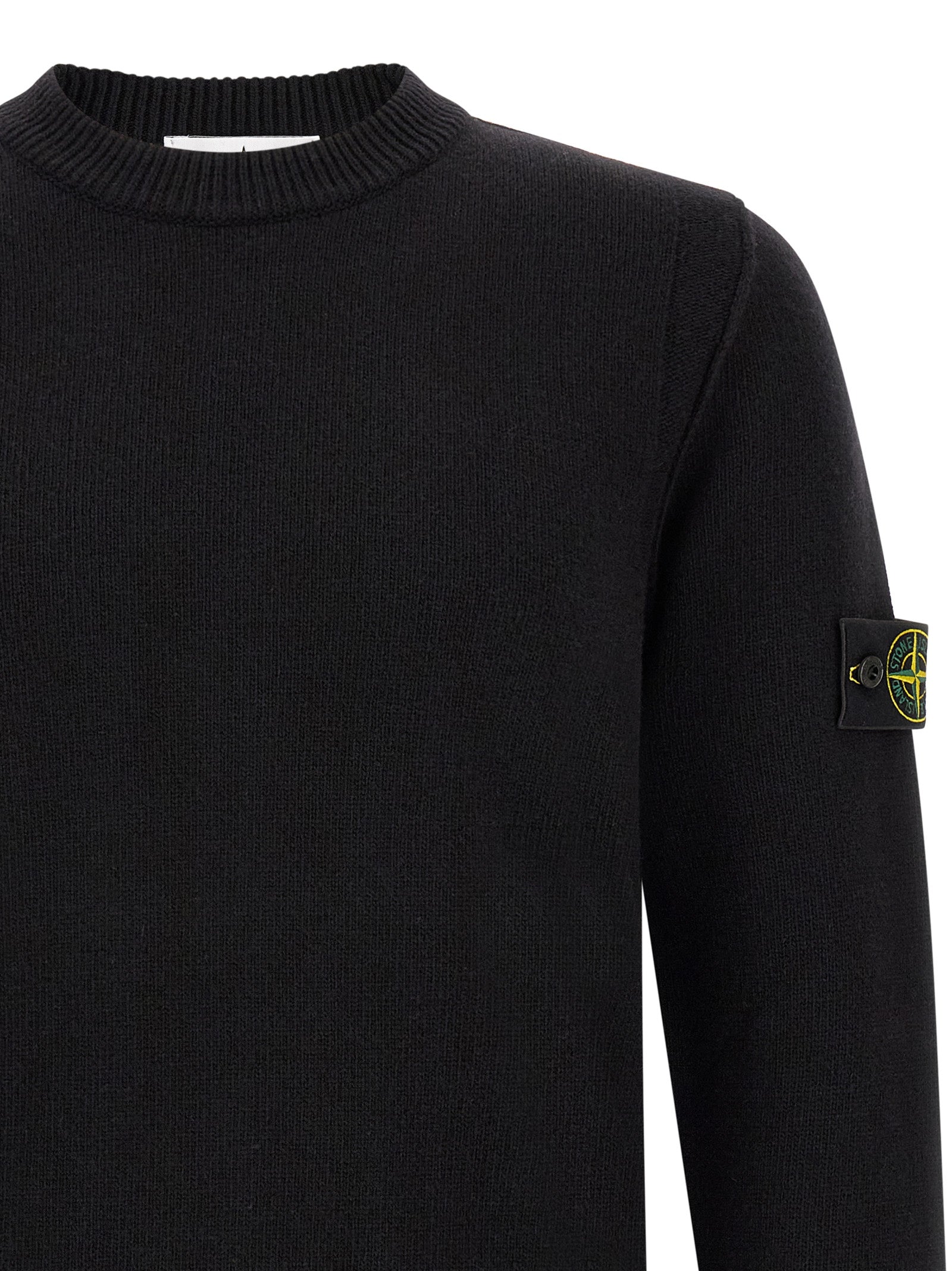 Stone Island Black Virgin Wool Cardigan