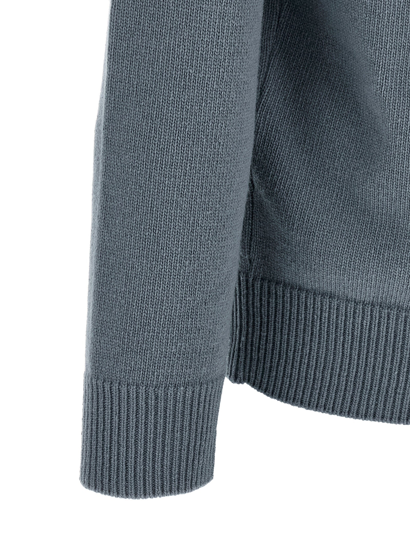 Stone Island Blue Virgin Wool Cardigan