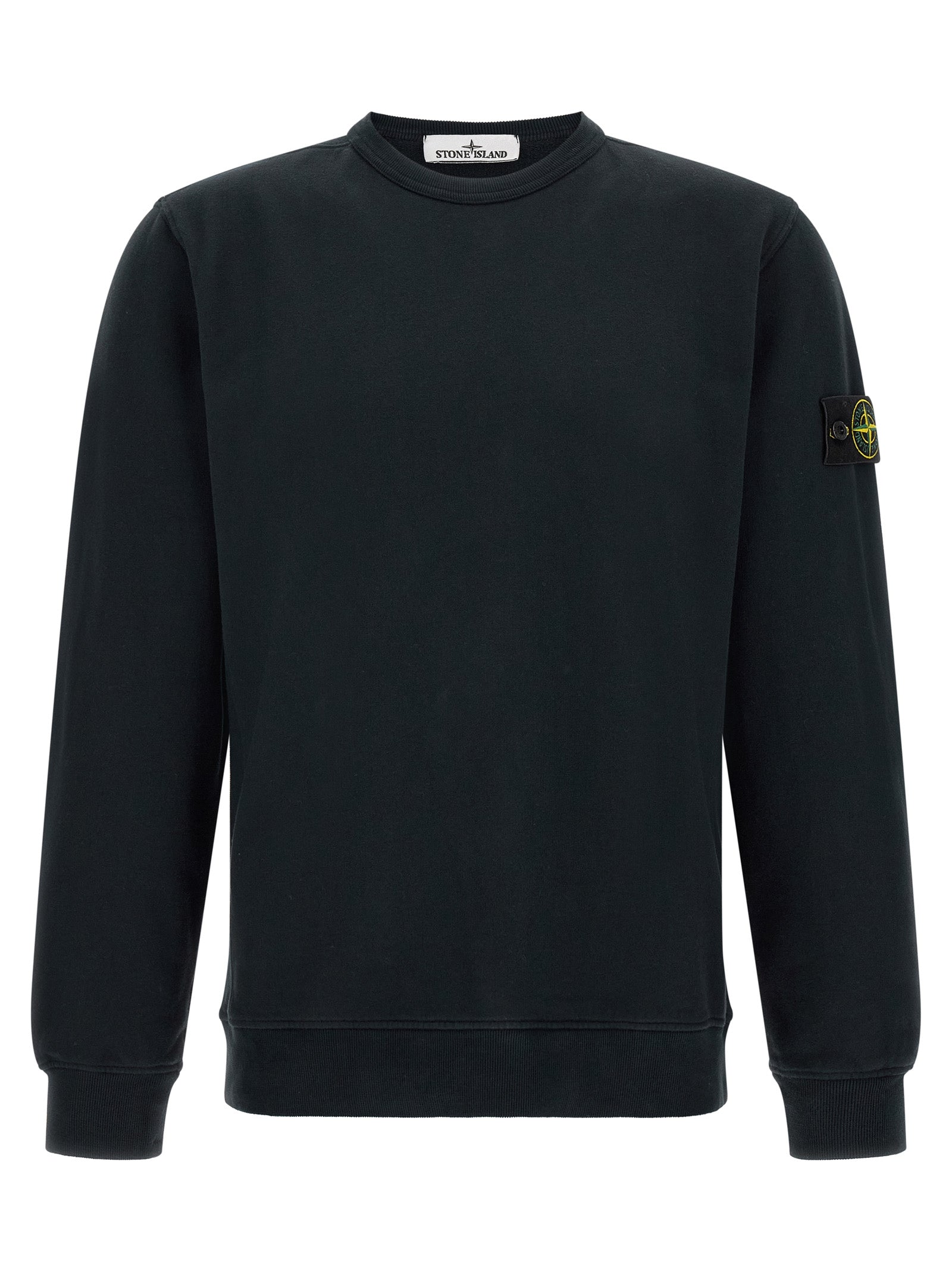 Stone Island Blue Cotton Sweatshirt