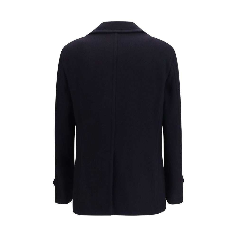 Tagliatore Blue Wool Oves Aries Coat