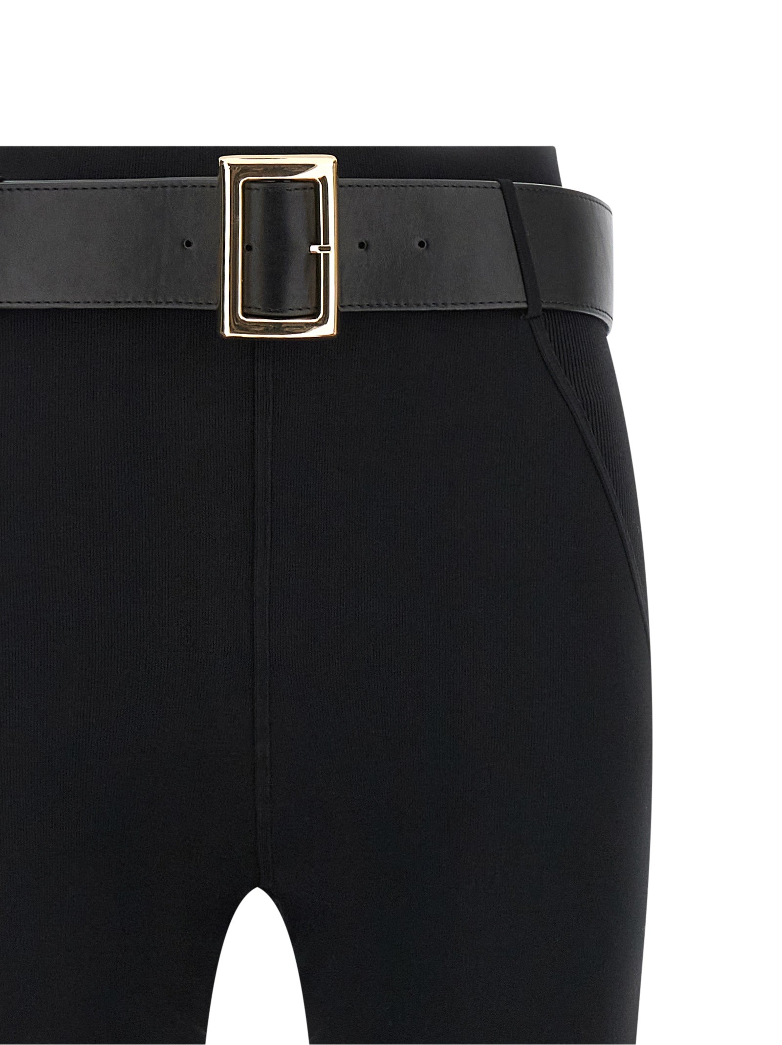 Self-Portrait Black Viscose Leggings