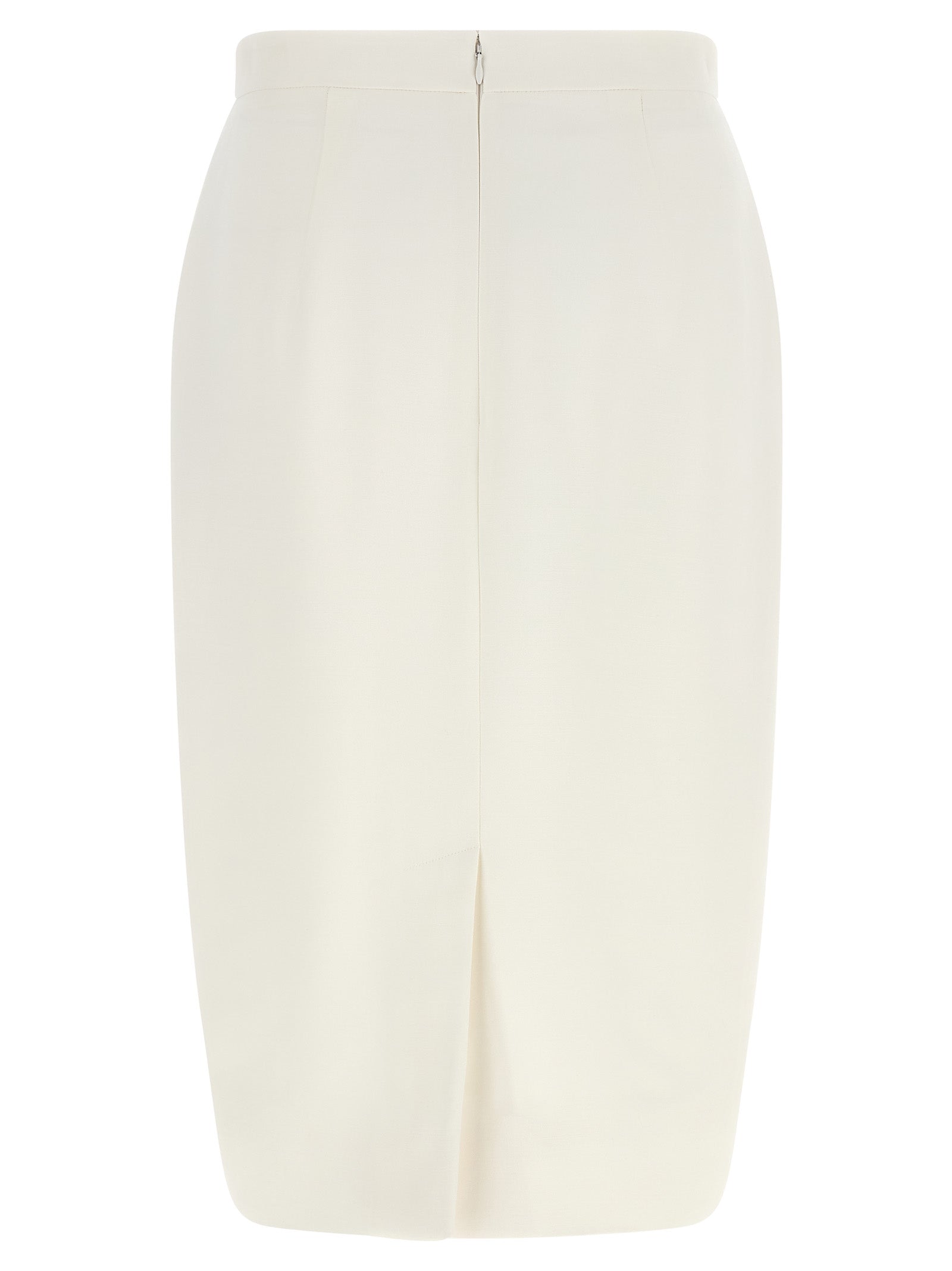 Stella McCartney White Polyester Midi Skirt