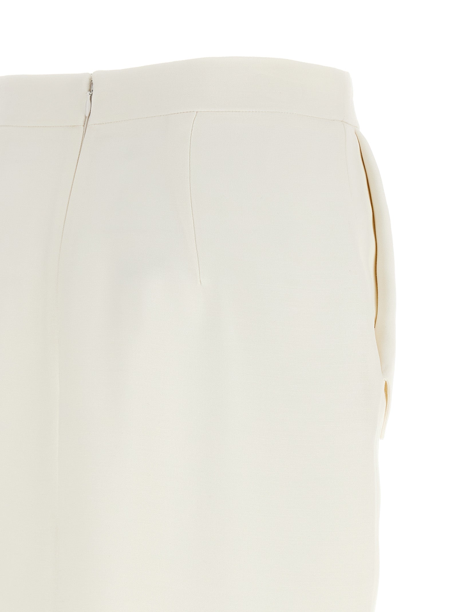 Stella McCartney White Polyester Midi Skirt
