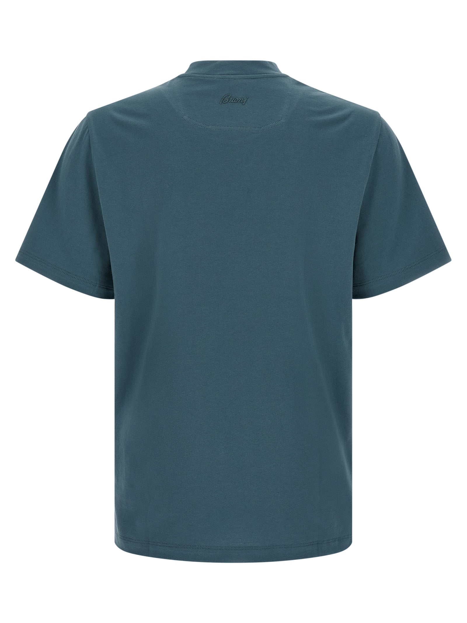 Brioni Blue Cotton T-Shirt